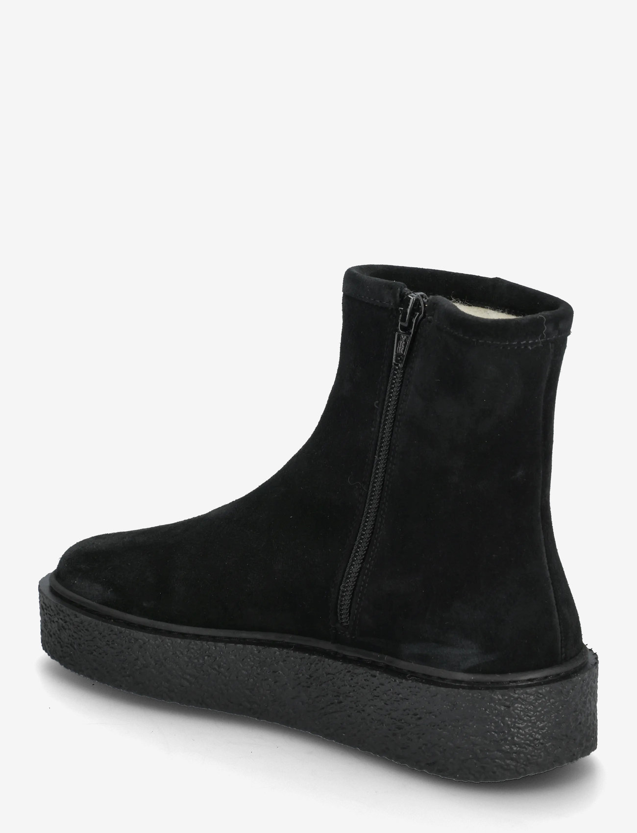 Billi Bi - Warm lining - flade ankelstøvler - black babysilk suede - 2
