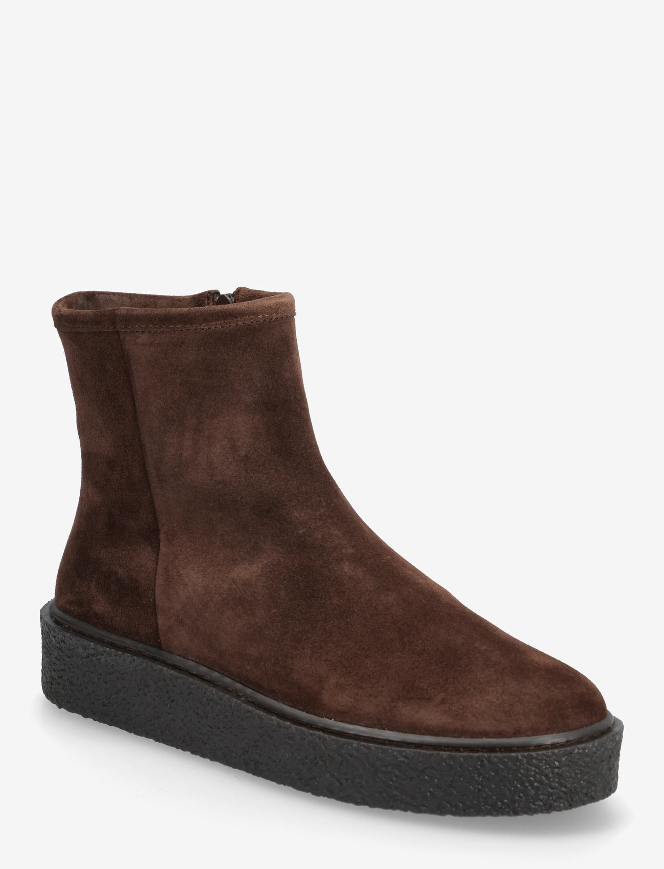 Billi Bi - Warm lining - flade ankelstøvler - chocolate brown suede - 0