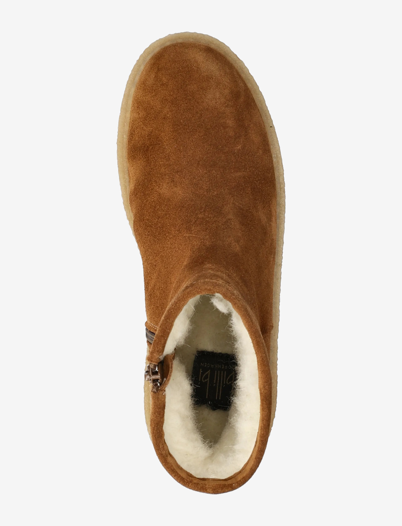 Billi Bi - Warm lining - flade ankelstøvler - cognac suede - 3