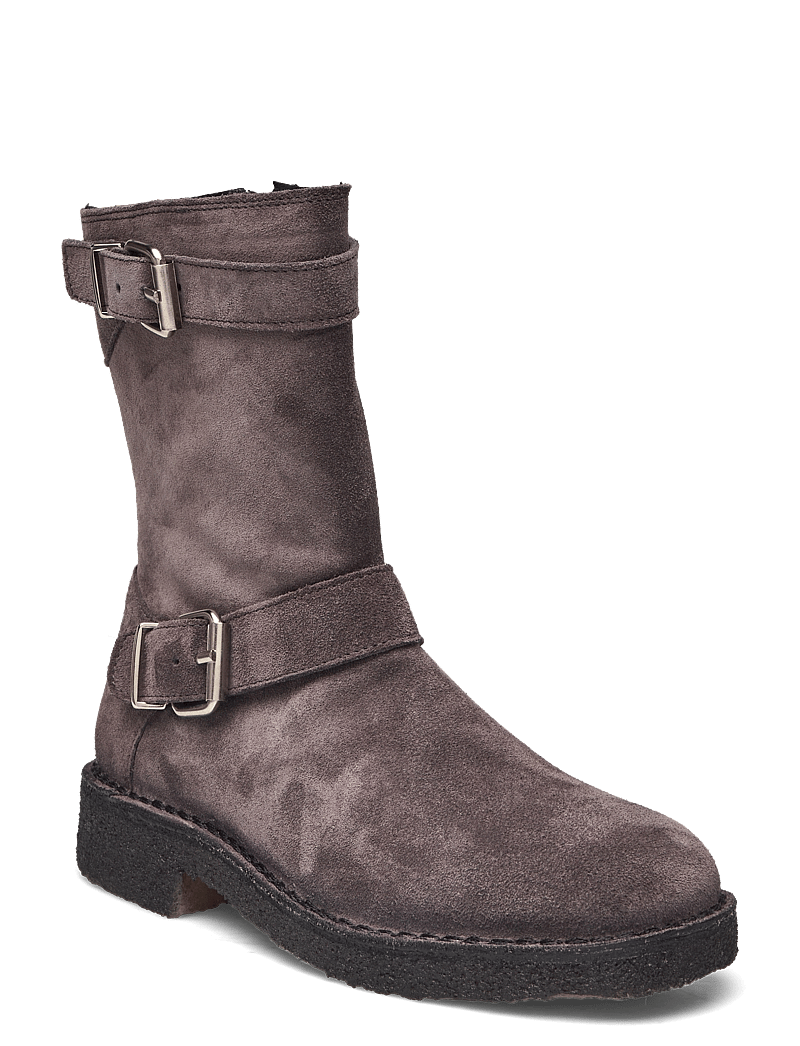 Billi Bi - Trotter - madalad poolsaapad - dark grey suede - 0