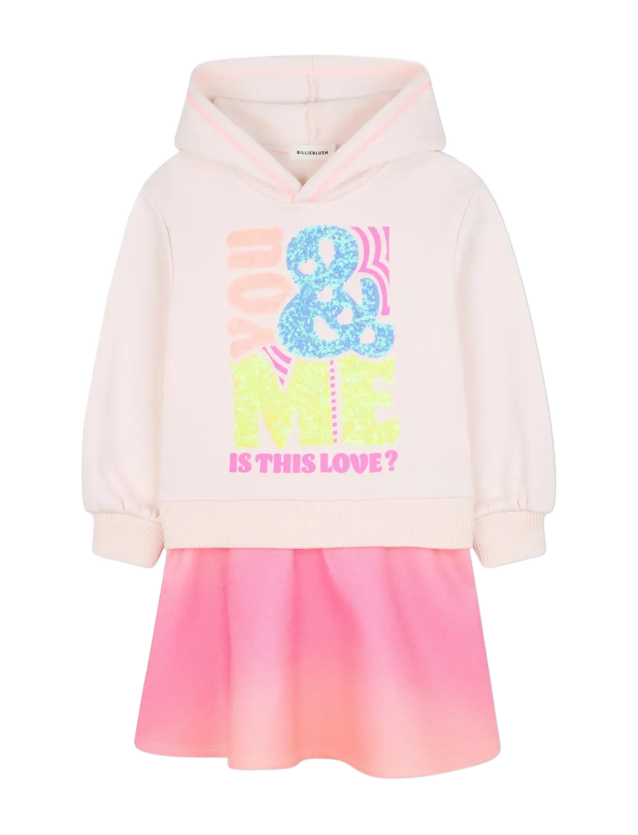 Billieblush Dress, Hættetrøje Kjole, Pink, Str: 150