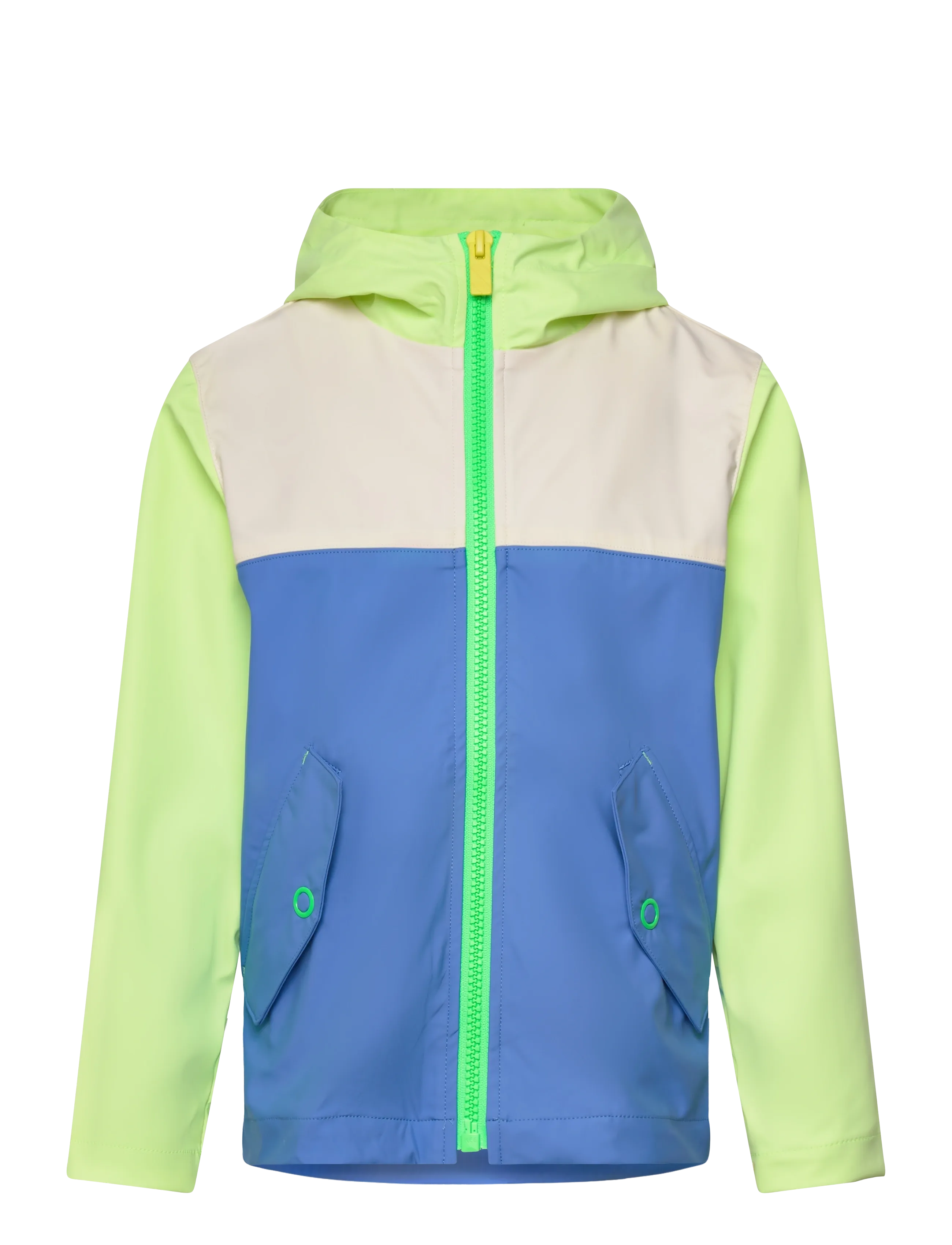 Billieblush Hooded Windbreaker, 110, Green, Regntøj > Jakker, Børn