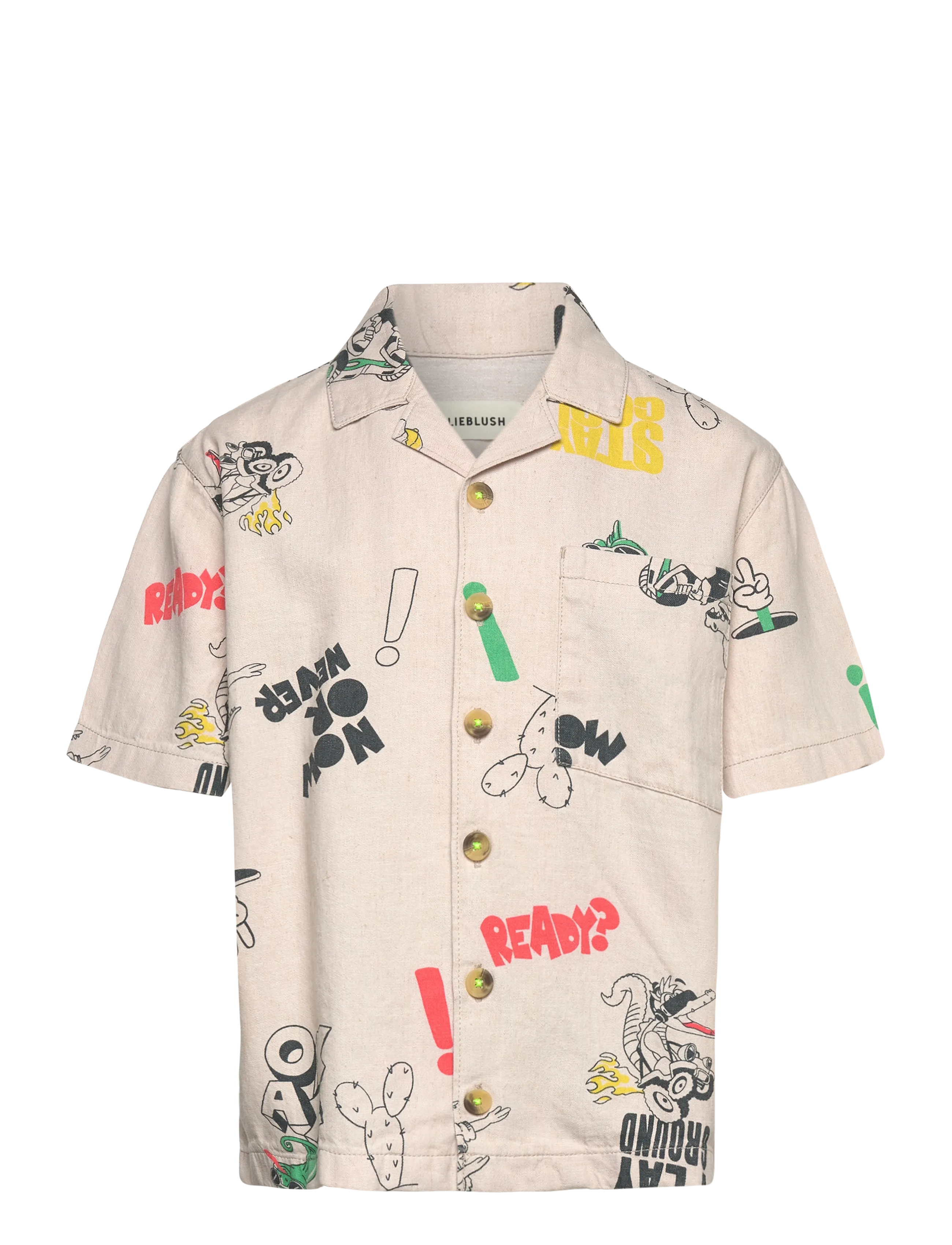 Billieblush Short Sleeve Shirt, 110, Shirts, Creme - Short-sleeved Kinder
