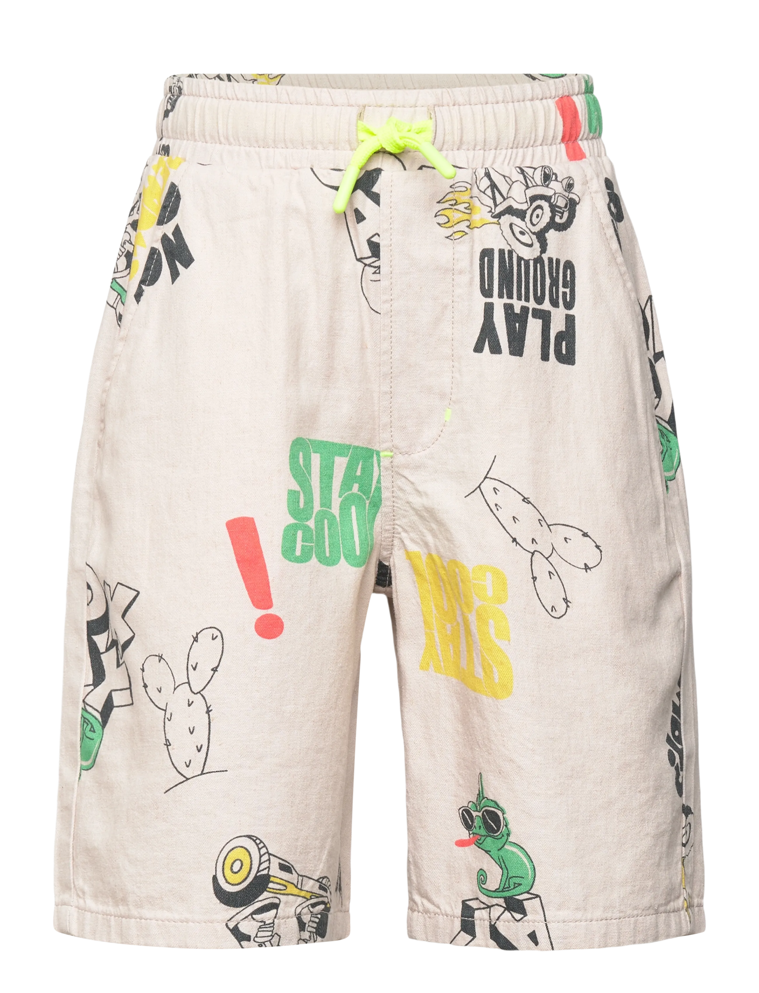 Billieblush Bermuda Shorts, Printede Bermudashorts, Beige, Str: 140