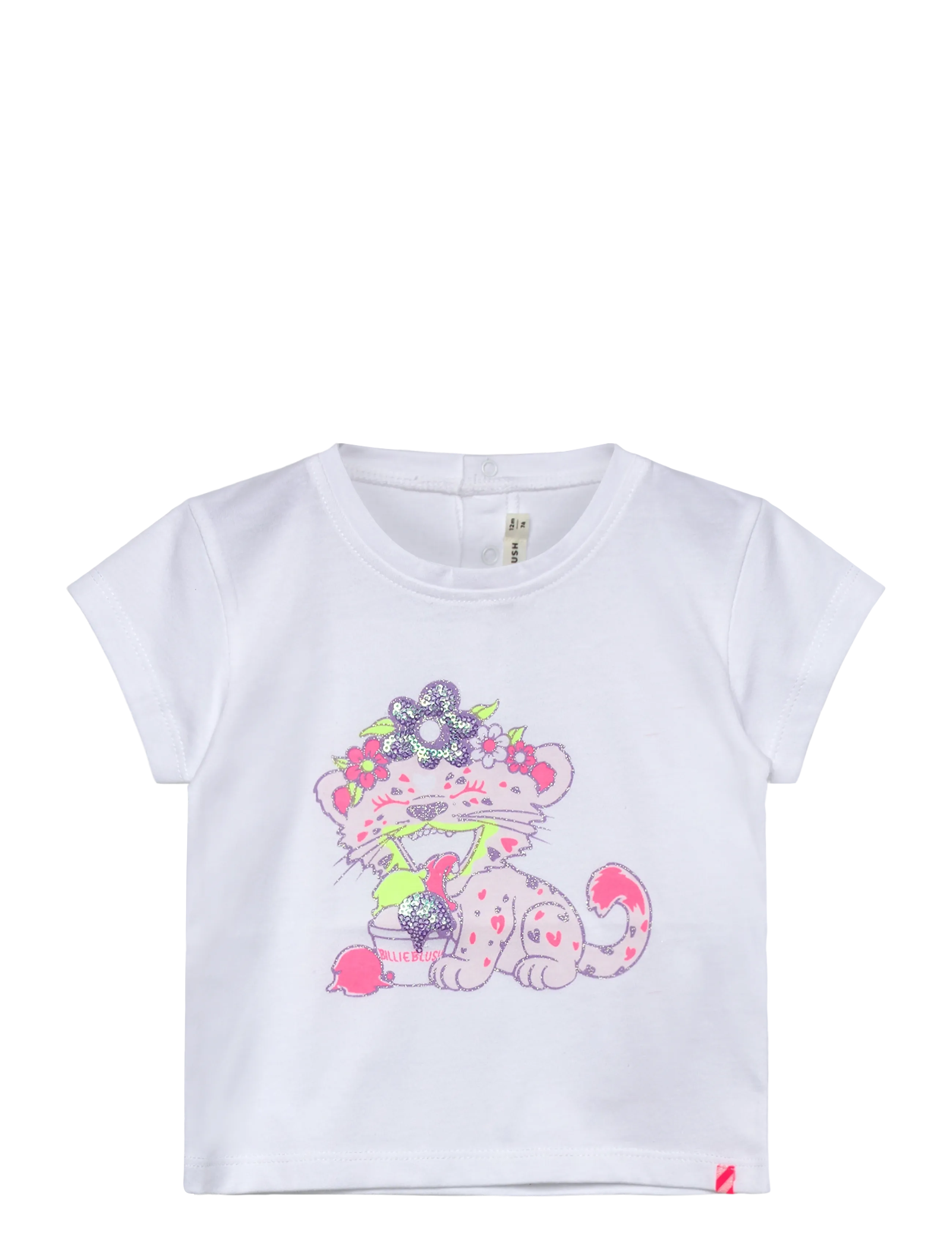 Billieblush Short Sleeves Tee-Shirt, 86, White, T-Shirts > Kortærmede, Børn