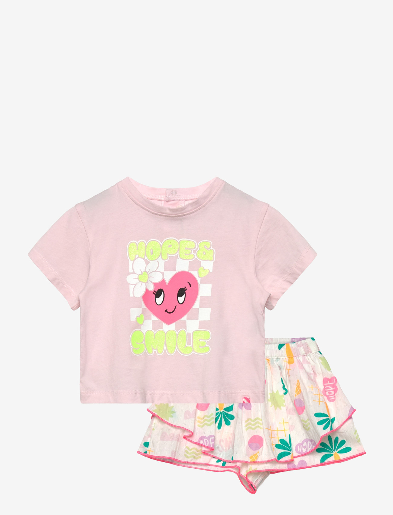 Billieblush - T-SHIRT+SHORTS - set med kortärmad t-shirt - ivory - 0