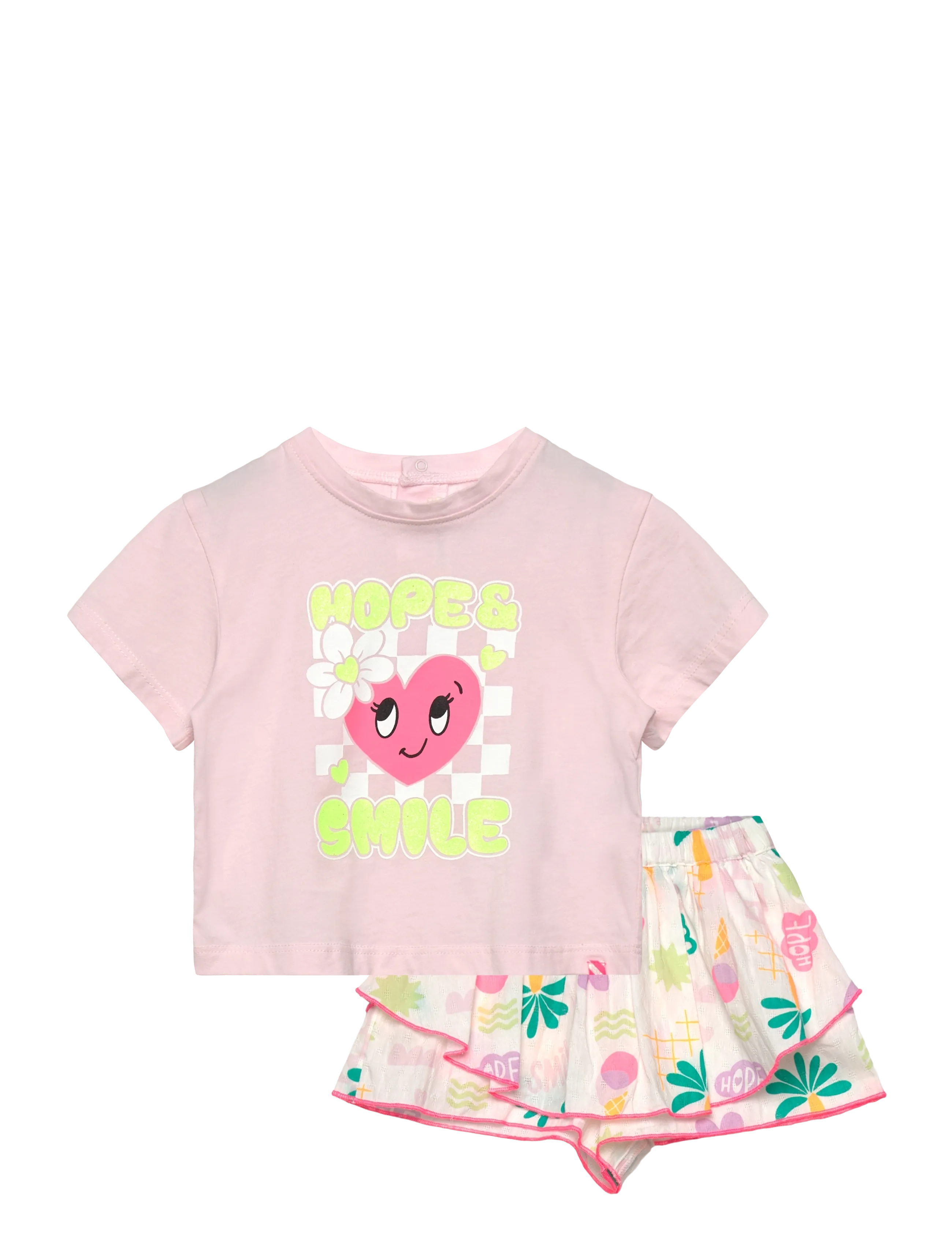 Billieblush T-SHIRT+SHORTS - Set - IVORY / pink/rose