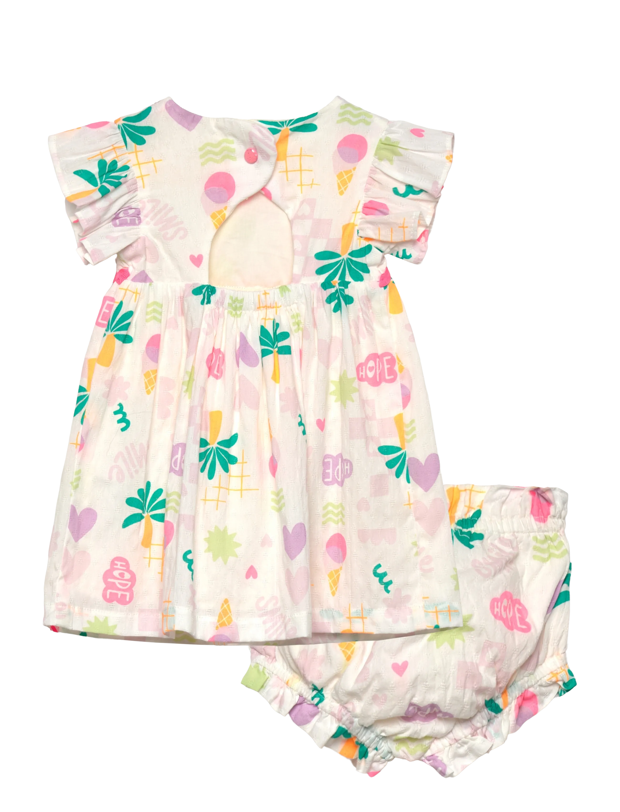Billieblush - DRESS+BLOOMERS SET - kurzärmelige babykleider - ivory - 1