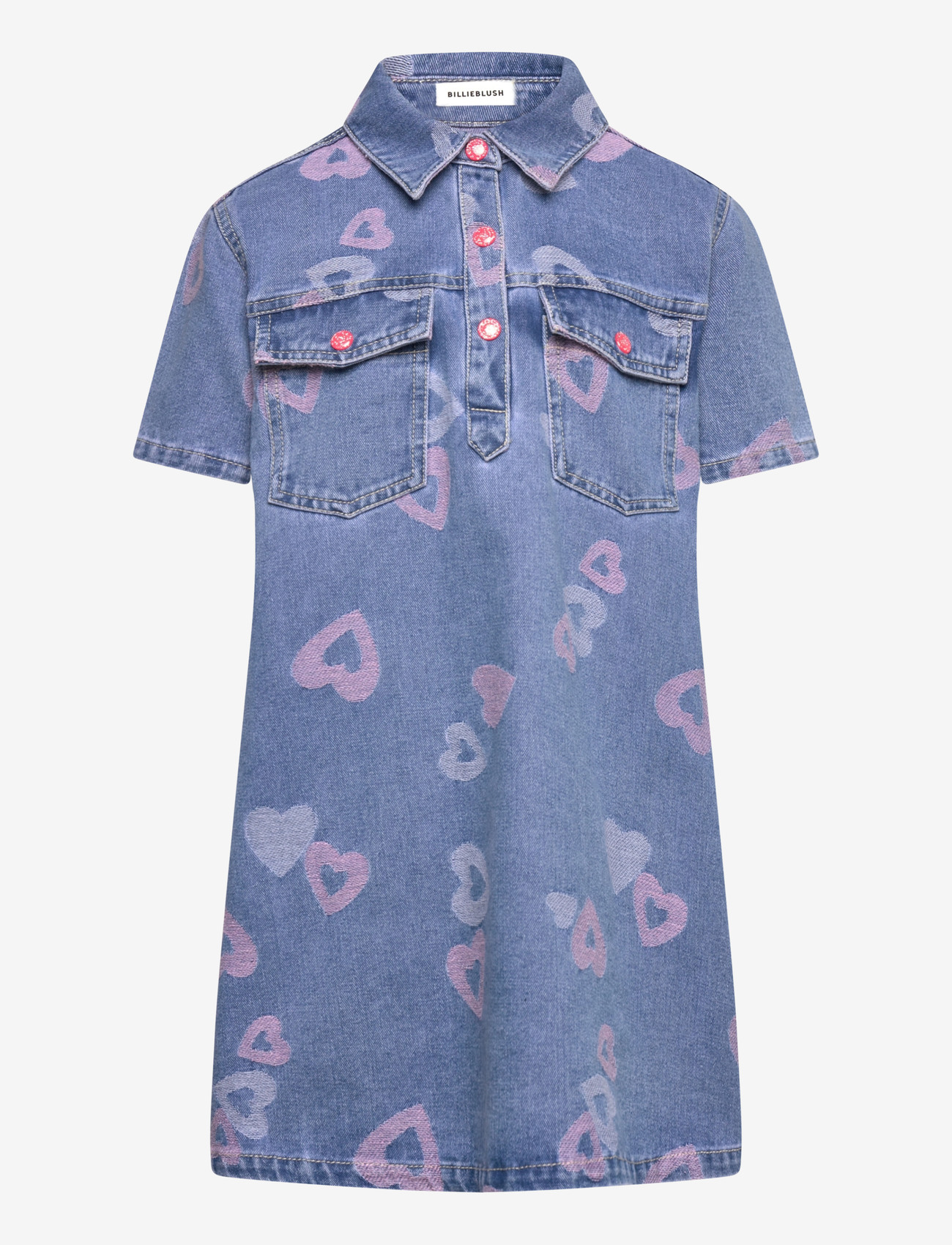 Billieblush - DENIM DRESS - lühikeste varrukatega vabaaja kleidid - denim blue - 0