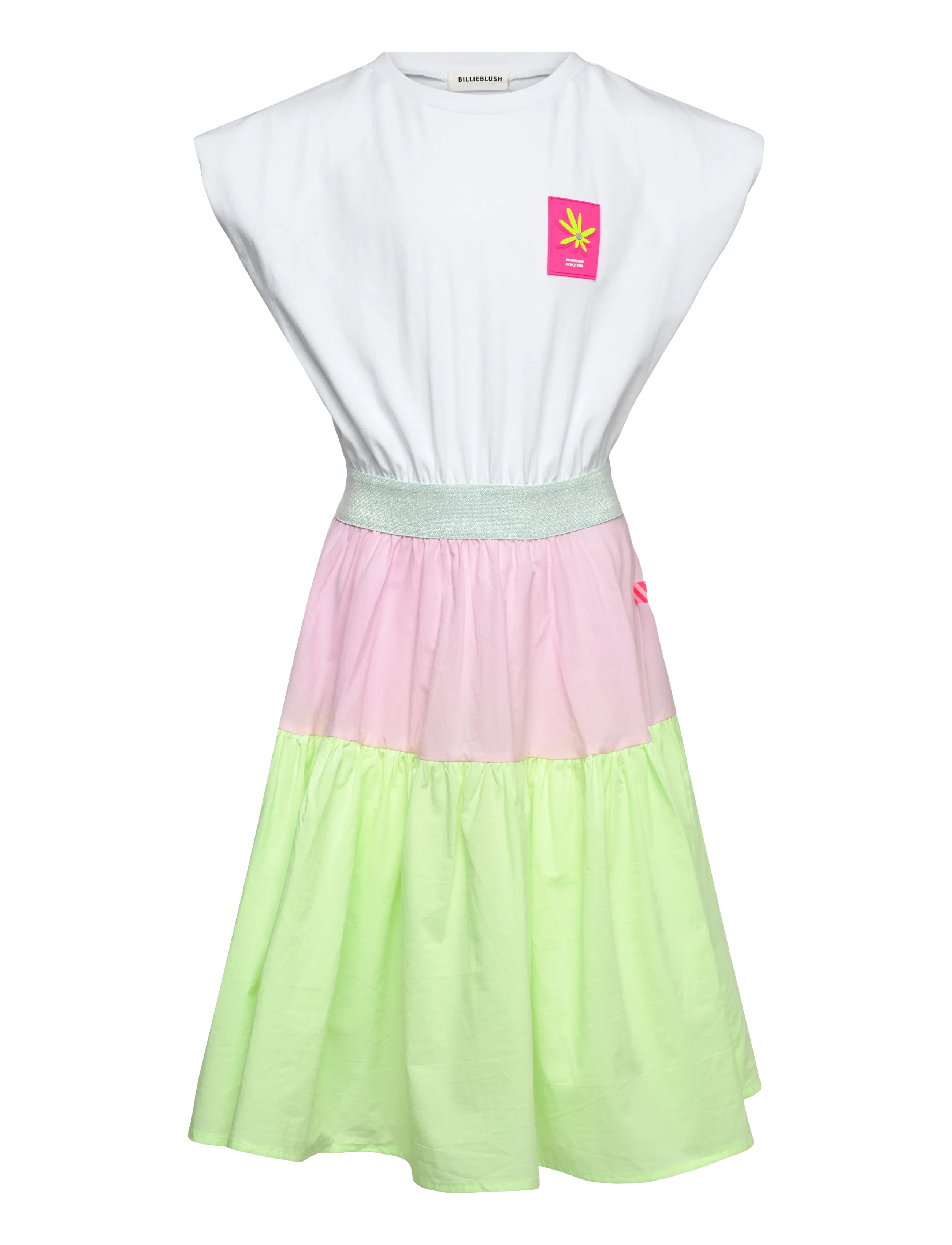 Billieblush Dress, 116, Casual Dresses, Weiß - Short-sleeved Kinder