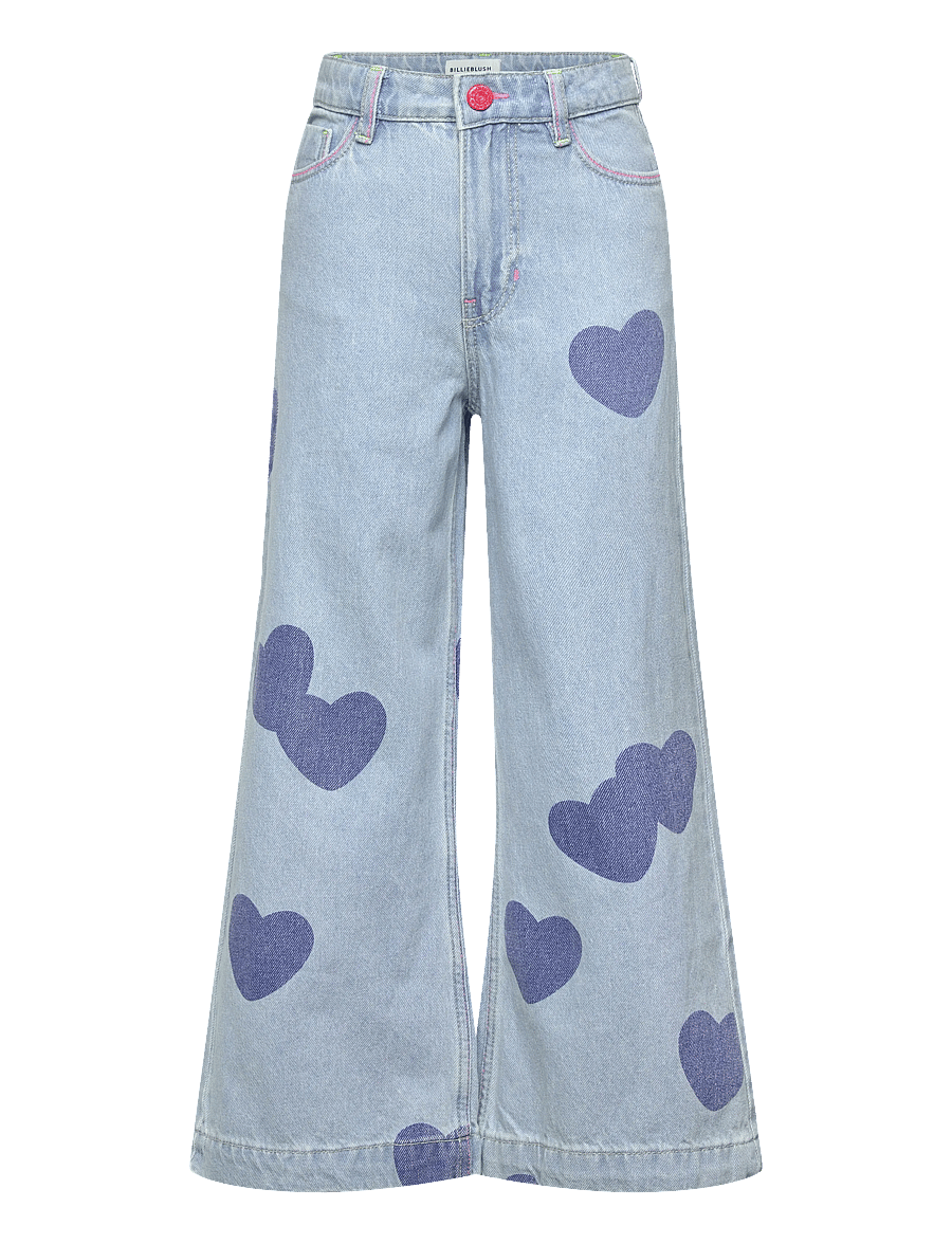 Billieblush - DENIM TROUSERS - hosen mit weitem bein - double stone+bleach - 0