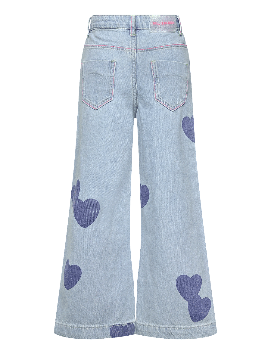 Billieblush - DENIM TROUSERS - hosen mit weitem bein - double stone+bleach - 1