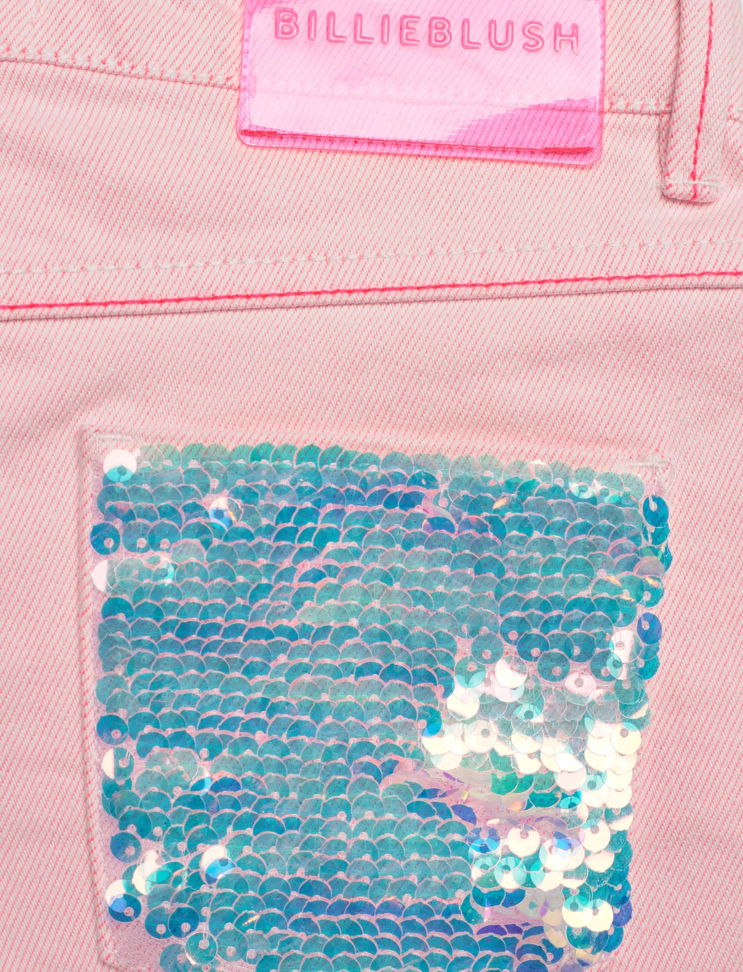 Billieblush - SHORT - jeansshorts - pink off white - 4
