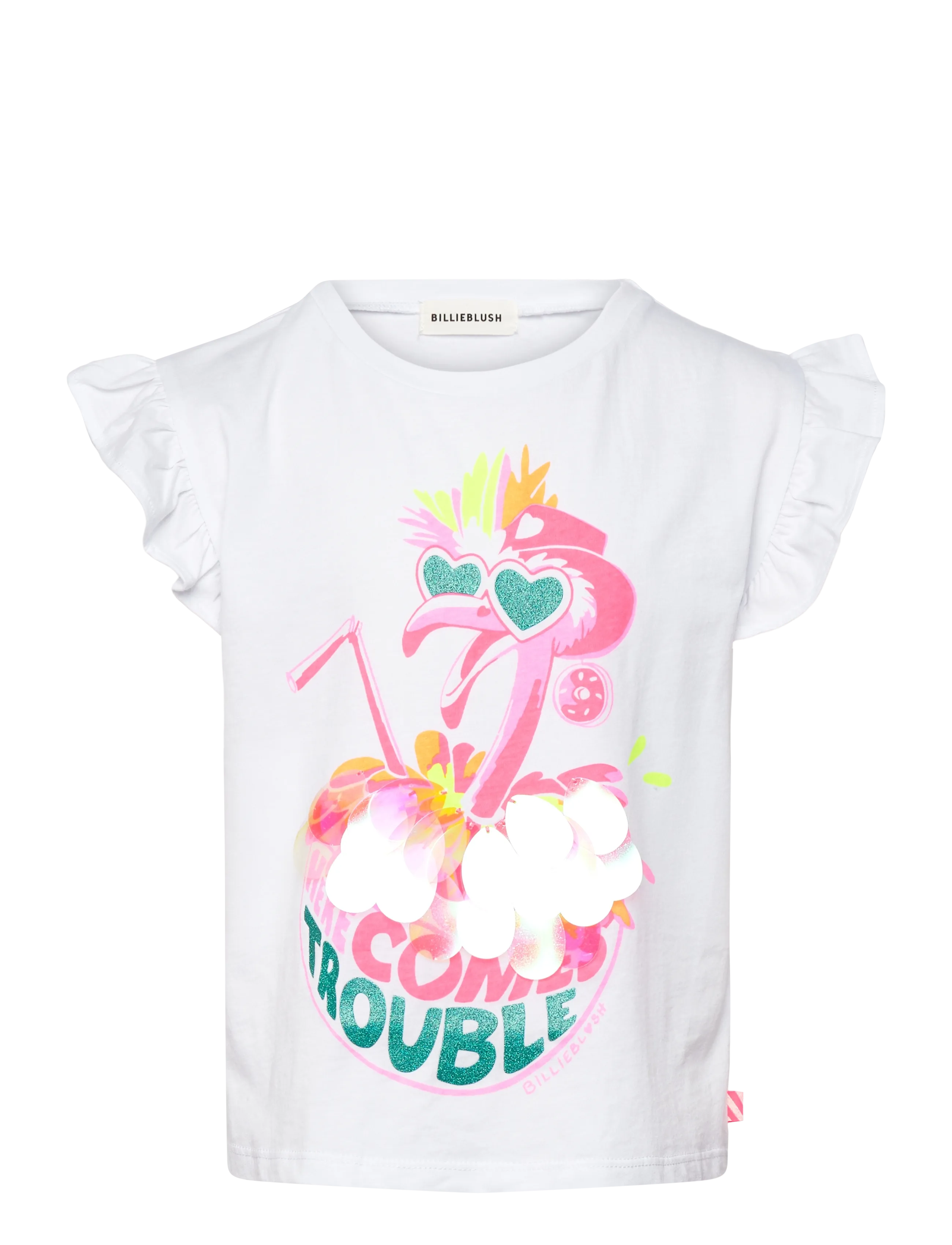 Billieblush Short Sleeves Tee-Shirt, 128, T-shirts, Weiß - Short-sleeved, Kinder