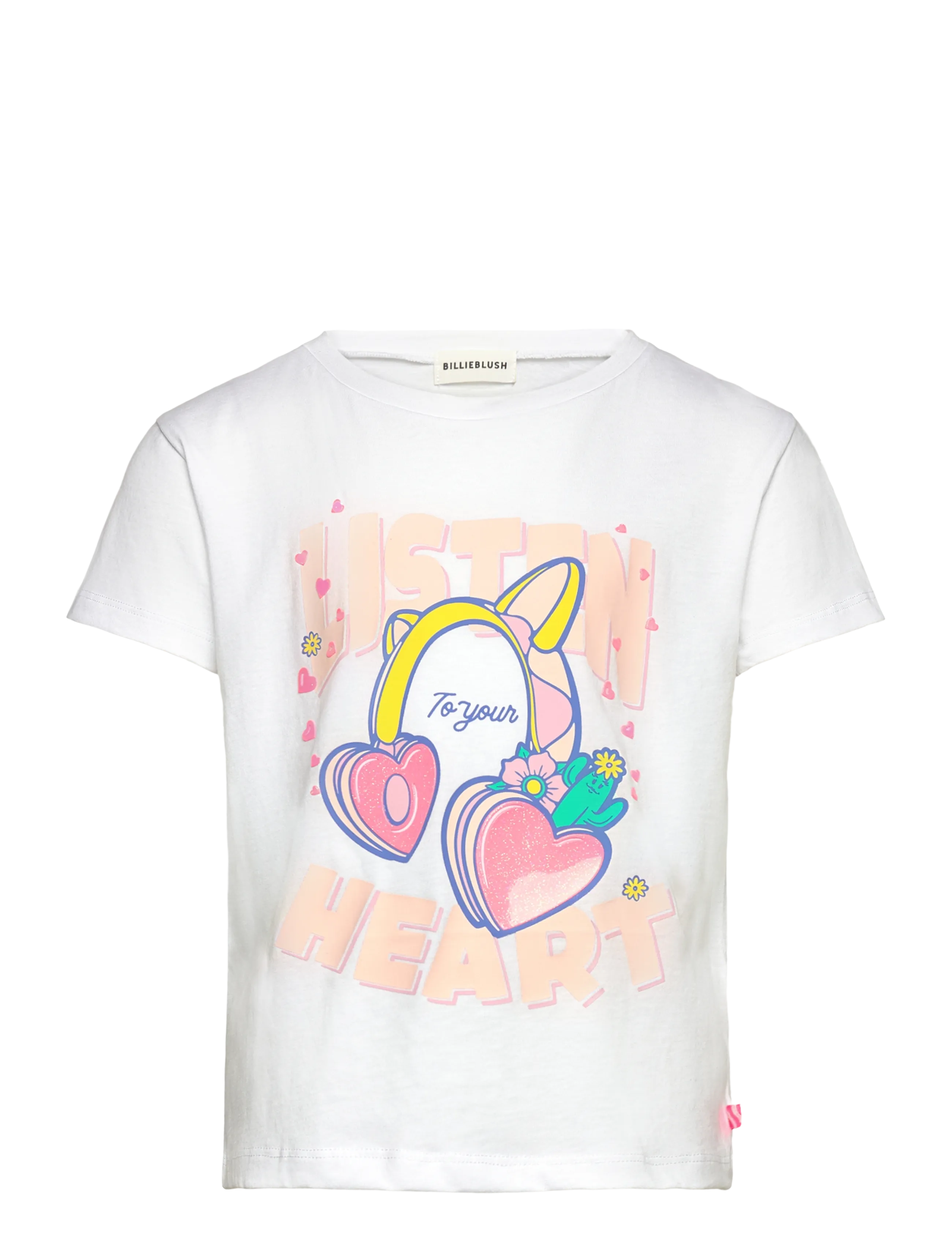 Billieblush Short Sleeves Tee-Shirt, 110, White, T-Shirts > Kortærmede, Børn