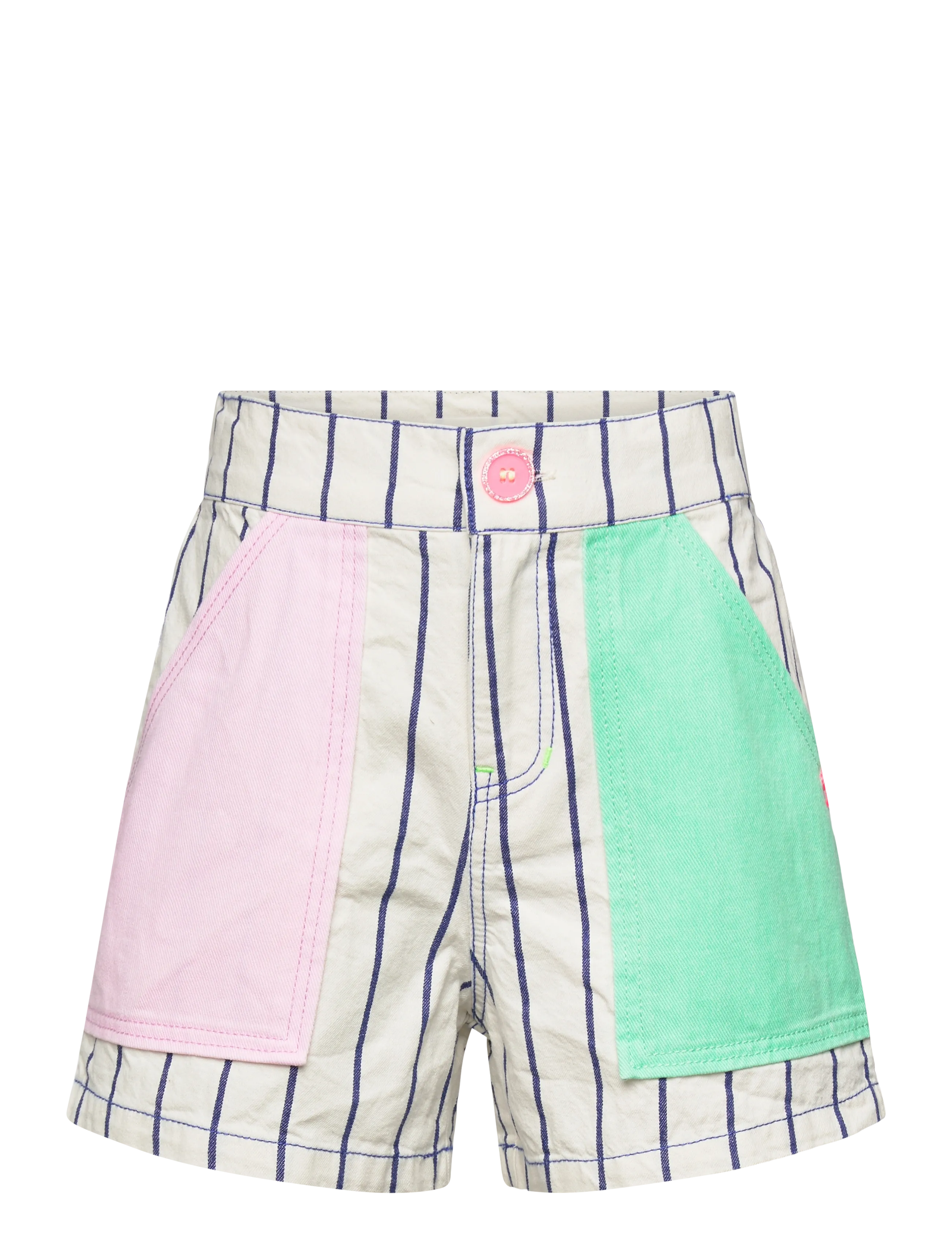 Billieblush Short, Stribede Shorts, Cream, Str: 140