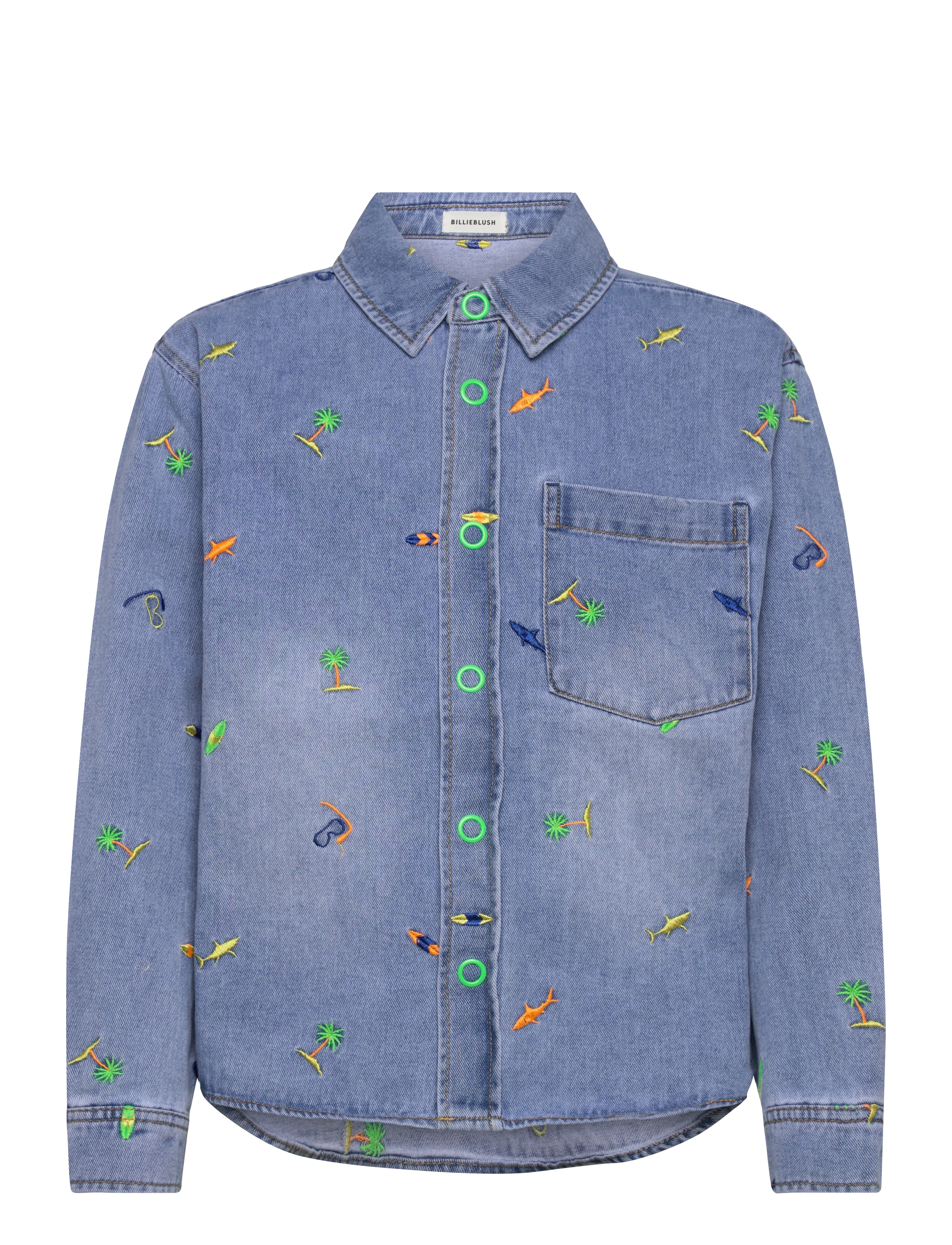 Billieblush Overshirt, 104, Blue, Skjorter > Langærmede Shirts, Børn