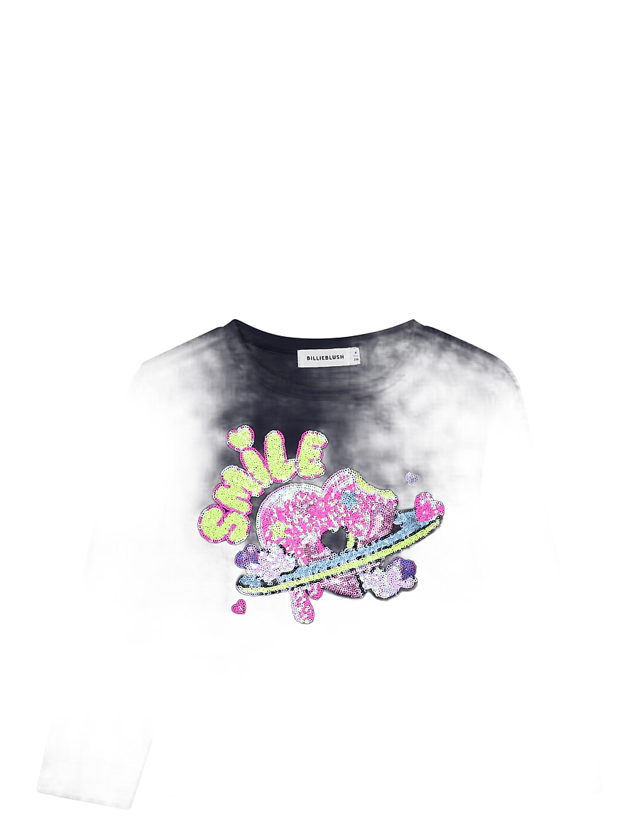 Billieblush - LONG SLEEVE T-SHIRT - långärmade t-shirts - navy - 0
