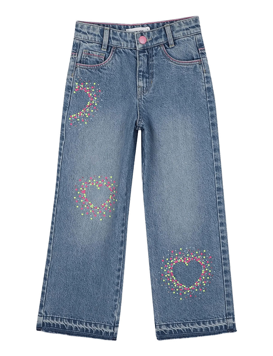 Billieblush - DENIM TROUSERS - regular jeans - double stone+bleach - 0