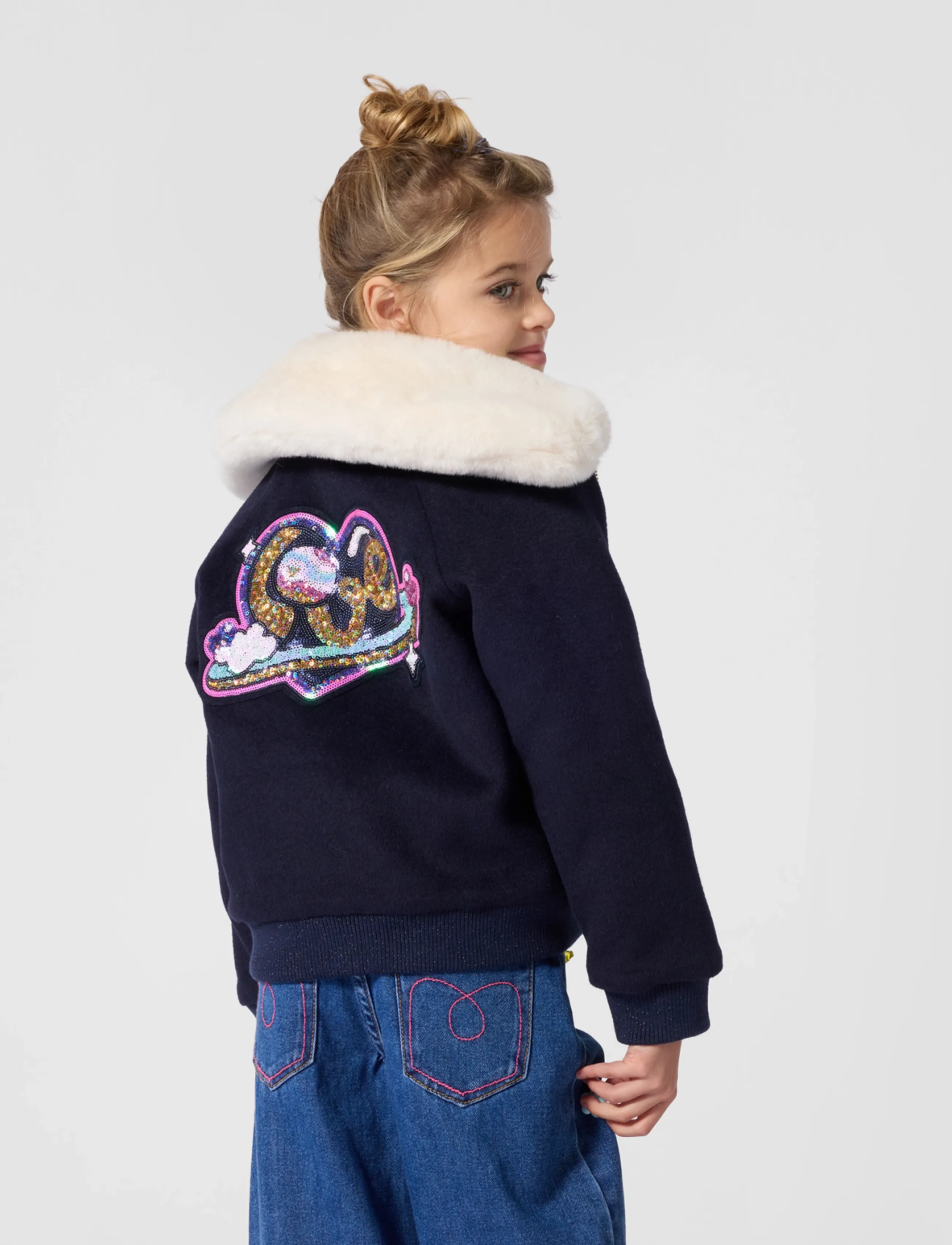 Billieblush Jacket, 140, Navy, Jakker & Frakker > Bomber, Børn