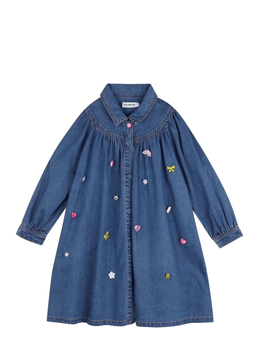 Billieblush - DENIM DRESS - långärmade vardagsklänningar - stone - 1