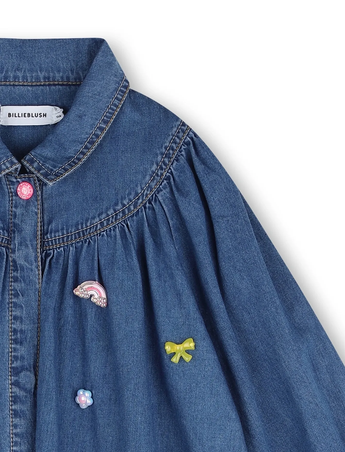 Billieblush - DENIM DRESS - långärmade vardagsklänningar - stone - 3