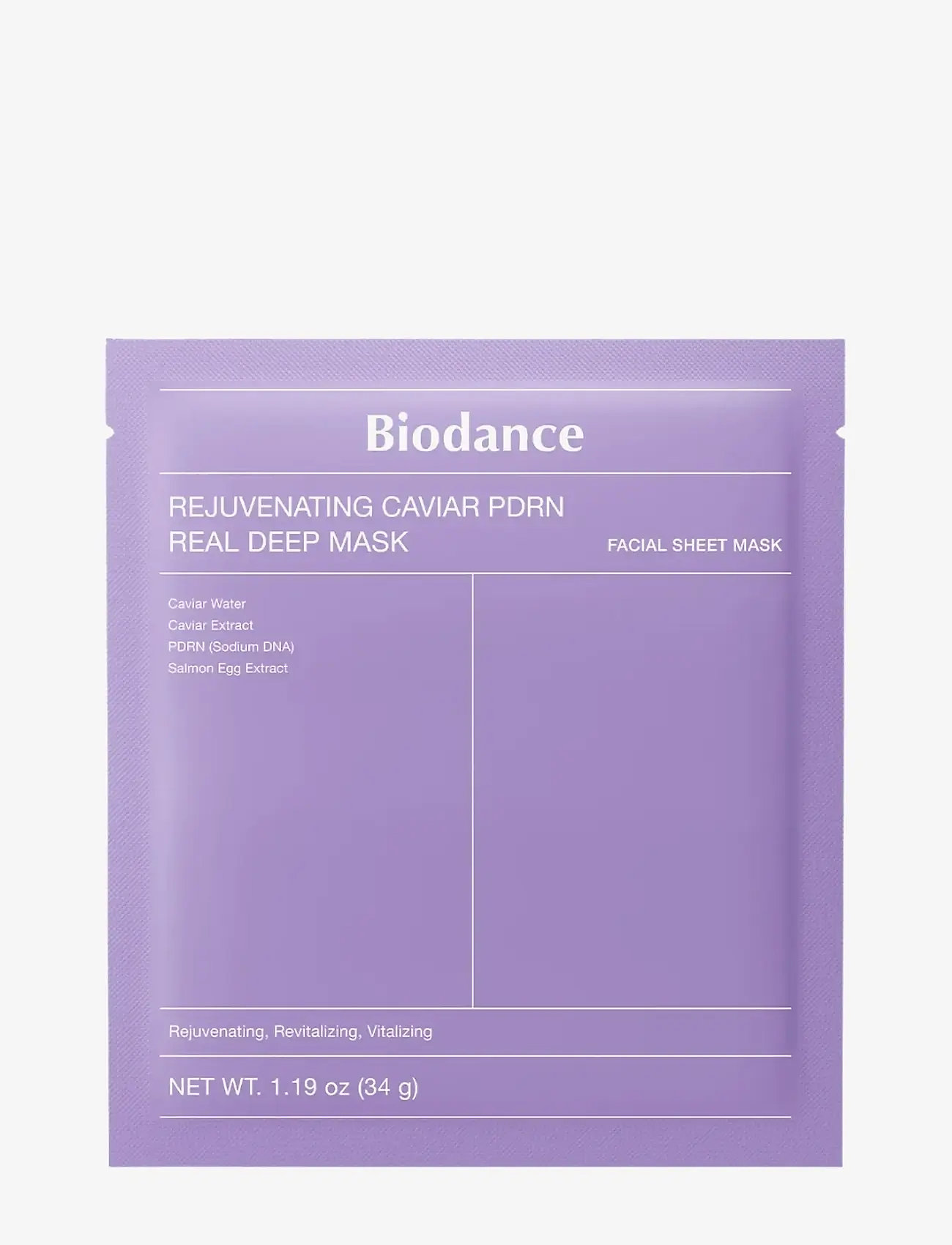 Biodance - Biodance - Rejuvenating Caviar PDRN Real Deep Mask (1pcs.) - sheet masks - clear - 1