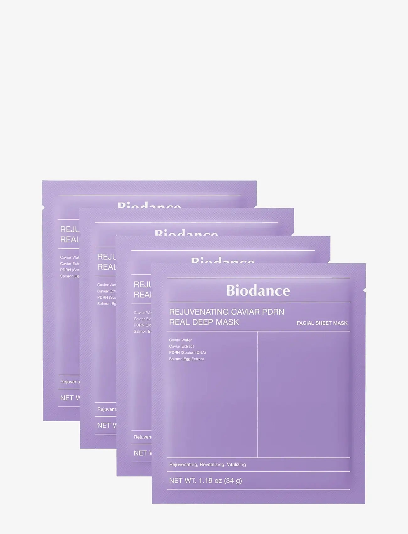 Biodance - Biodance - Rejuvenating Caviar PDRN Real Deep Mask (4pcs.) - sheet masks - clear - 1