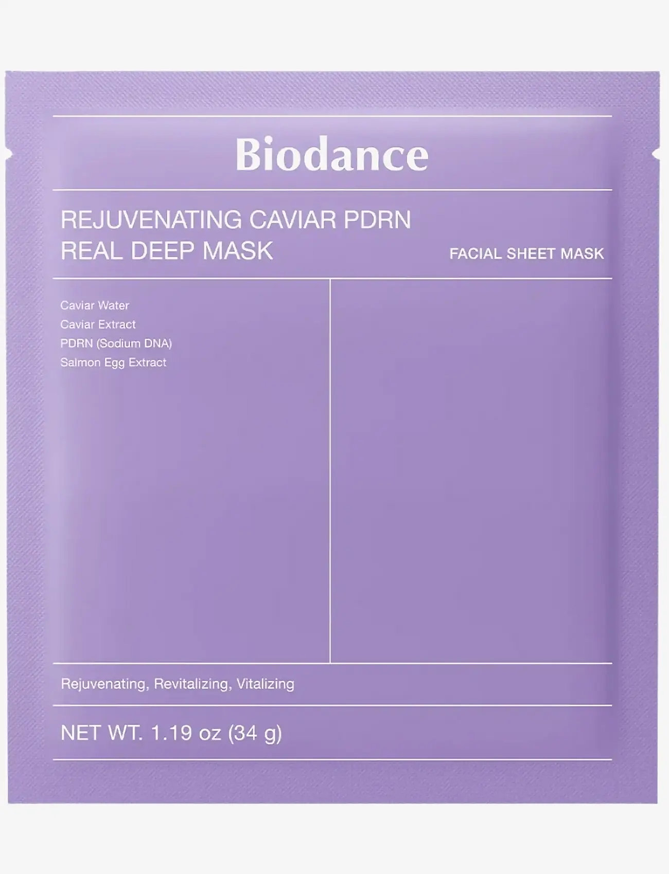 Biodance - Biodance - Rejuvenating Caviar PDRN Real Deep Mask (4pcs.) - sheet masks - clear - 2
