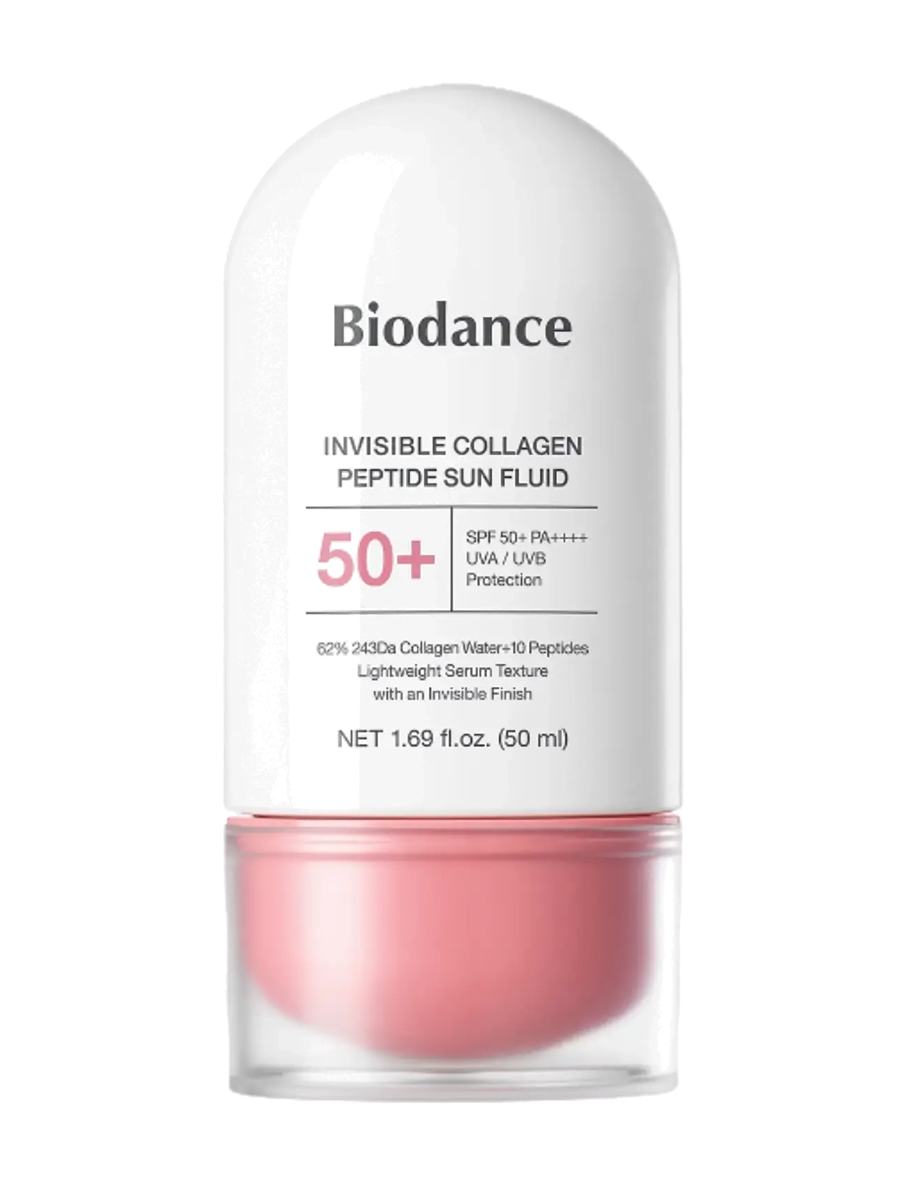 Biodance Invisible Collagen Peptide Sun Fluid Spf50+ Pa++++, Ansigt, Nude, Str: 50 ML