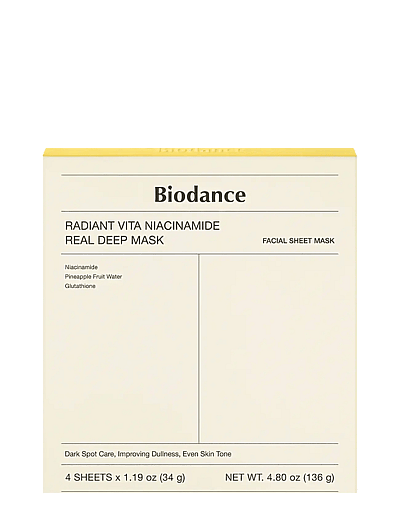 Radiant Vita Niacinamide Real Deep Mask (4 Pcs.) - Sheet Maske