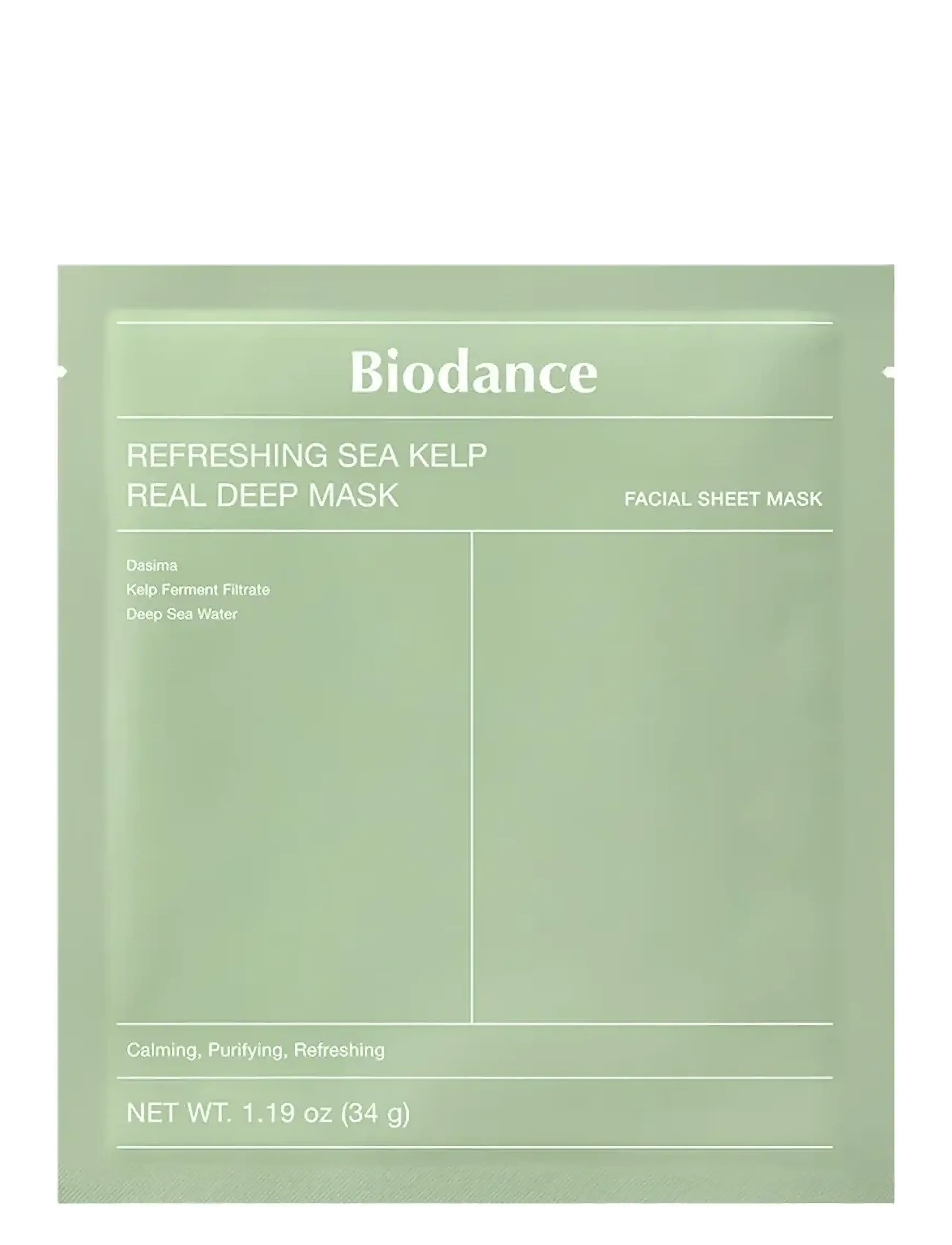 Biodance Refreshing Sea Kelp Real Deep Mask, 1 PCS, Nude, Masker > Sheetmask, Dame