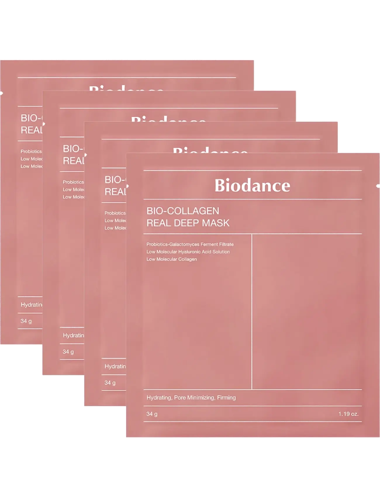 Biodance Bio-Collagen Real Deep Mask 4-Pack - Ansigtspleje - CLEAR / undefined