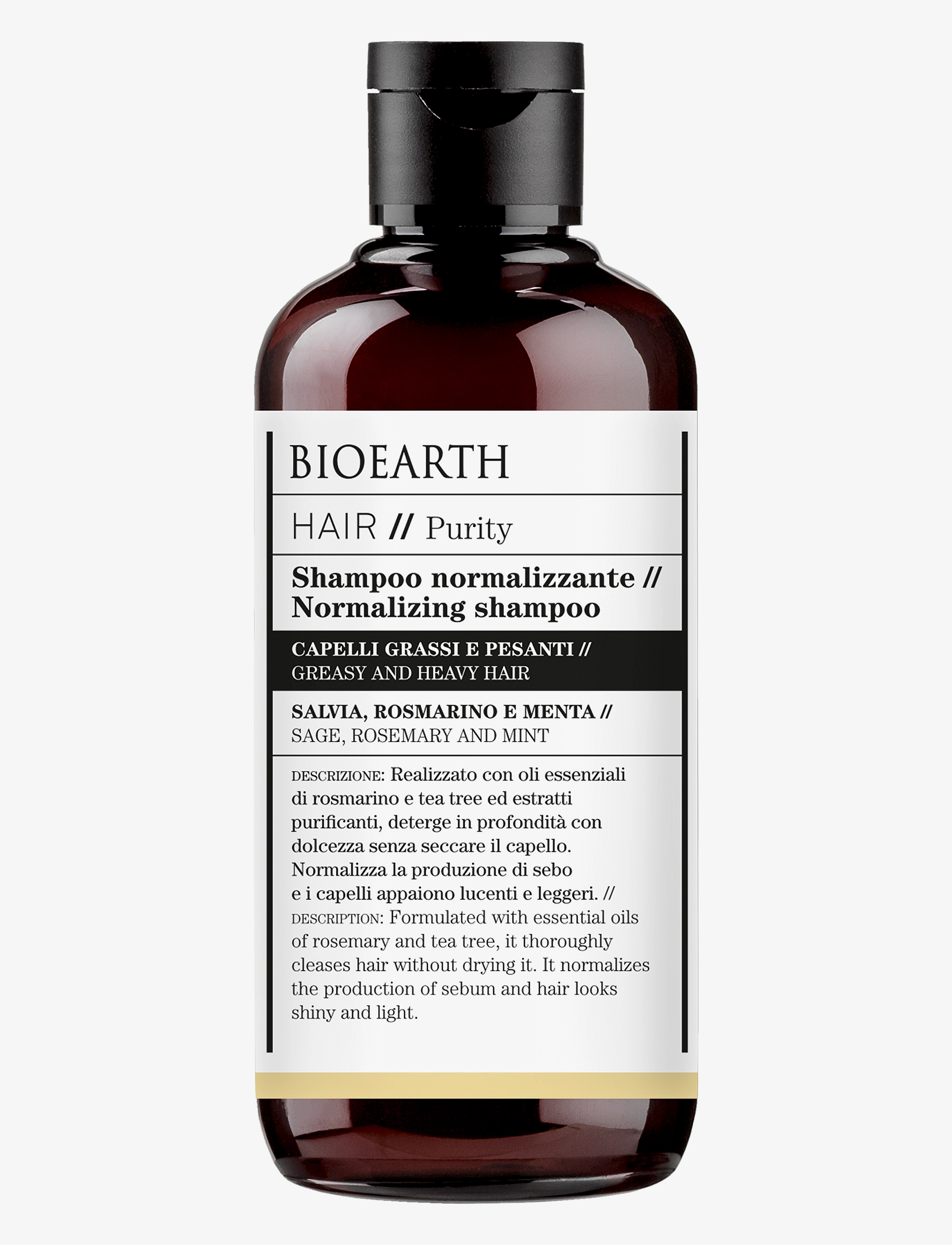 Bioearth Hair 2.0. Normalizing Shampoo, Shampoo, Nude, Str: 250 ml