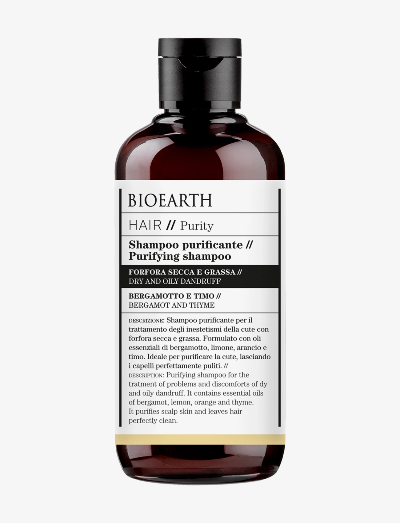 Bioearth Hair 2.0 Purifying Shampoo, Shampoo, Nude, Str: 250 ml