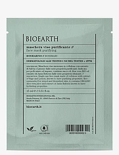 Bioearth Face Sheet Mask Purifying - Rosemary, Bioearth
