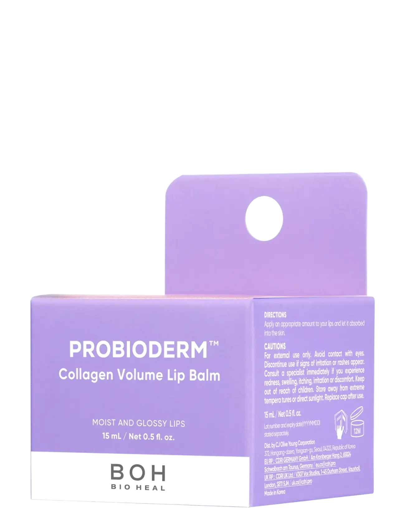 Bioheal - BIOHEAL BOH Probioderm Collagen Volume Lip Balm 15ml - læbepomade - clear - 1