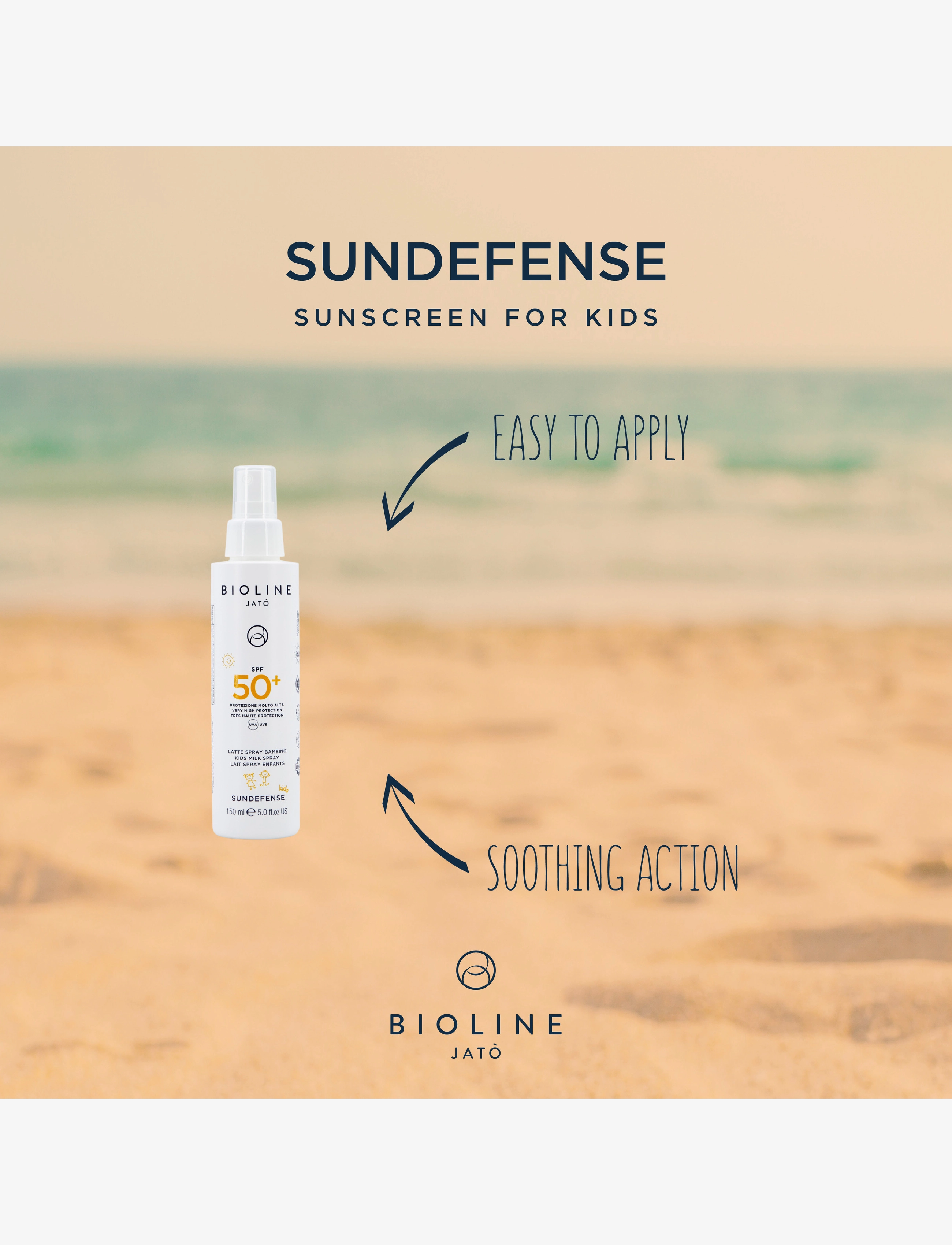 Bioline Jatò - SPF 50+ Very High Protection Kids Milk Spray - solskydd - clear - 1