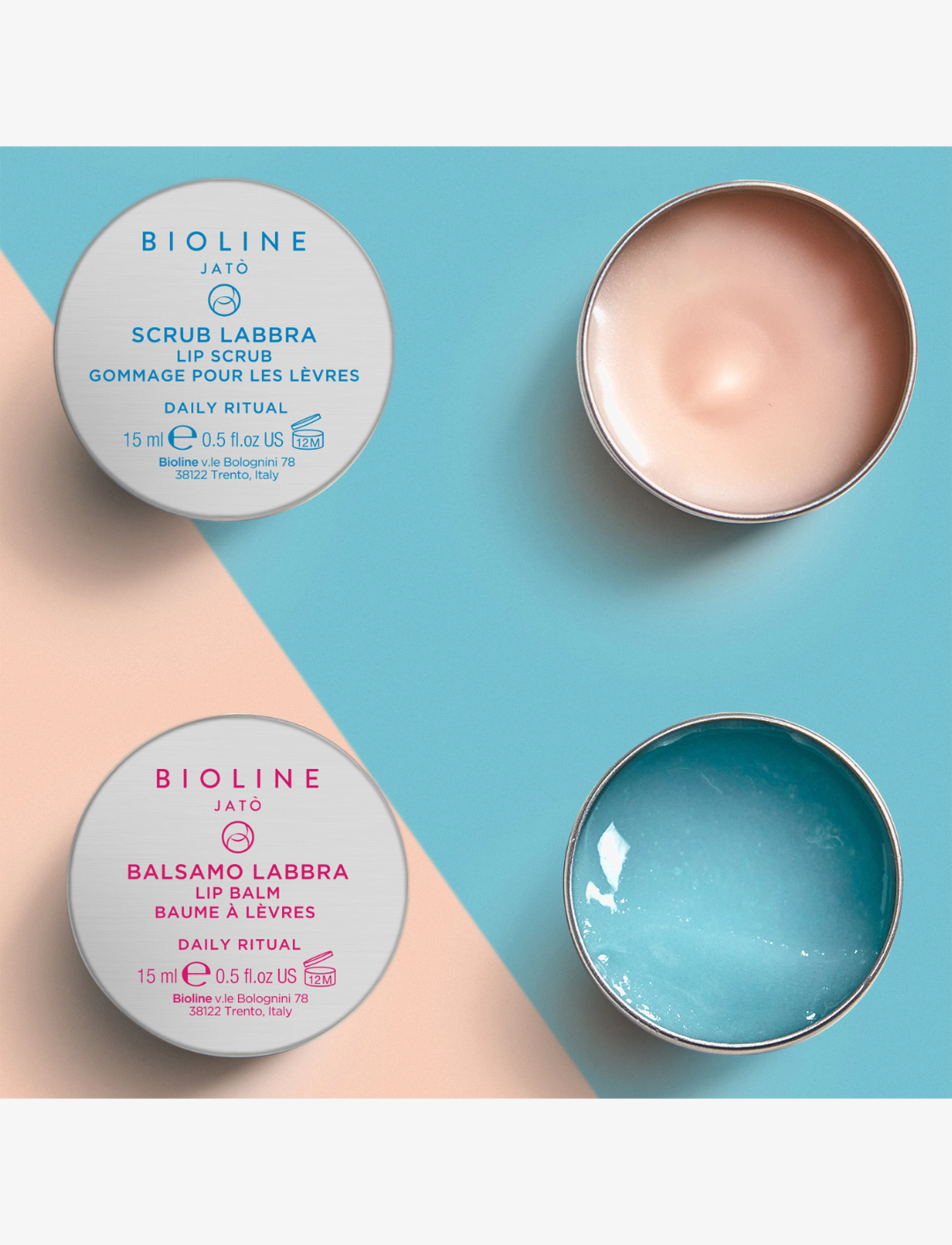 Bioline Jatò Lip Scrub & Balm 2 x läppvård dam – bild 4