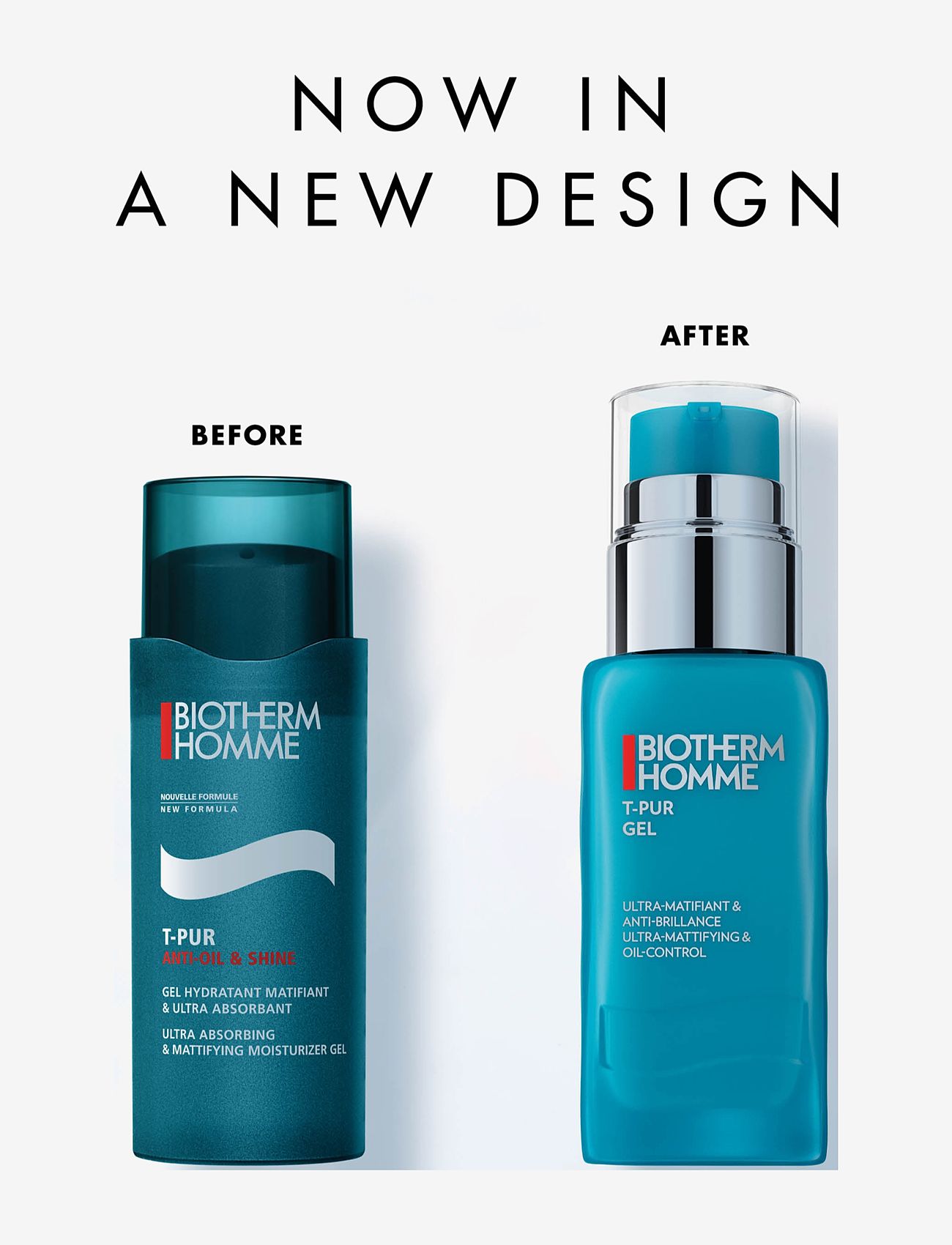 Biotherm - Biotherm Homme T-Pur Anti Oil & Shine 50ml - fuktkrämer - clear - 1