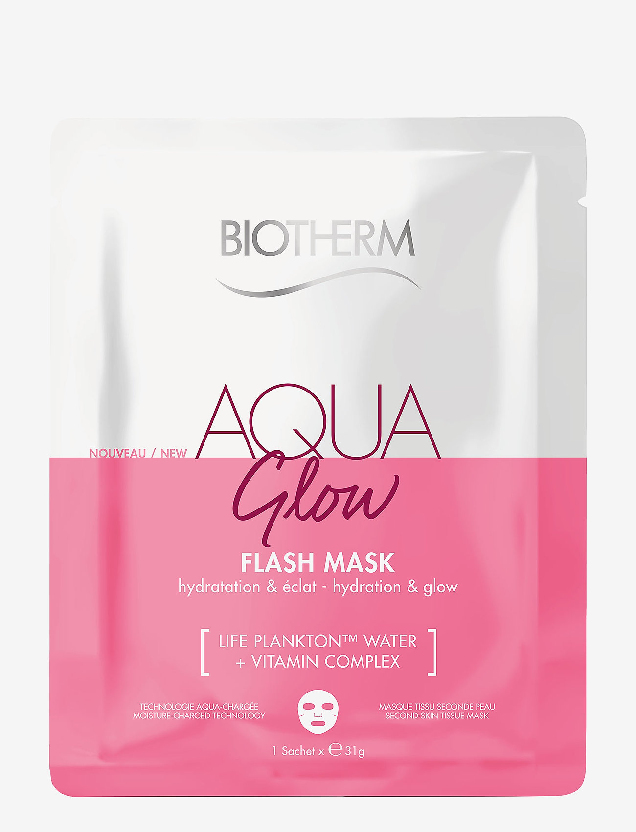 Biotherm Biotherm Aqua Glow Flash Moisturizing Mask - Sheet masks - CLEAR / undefined