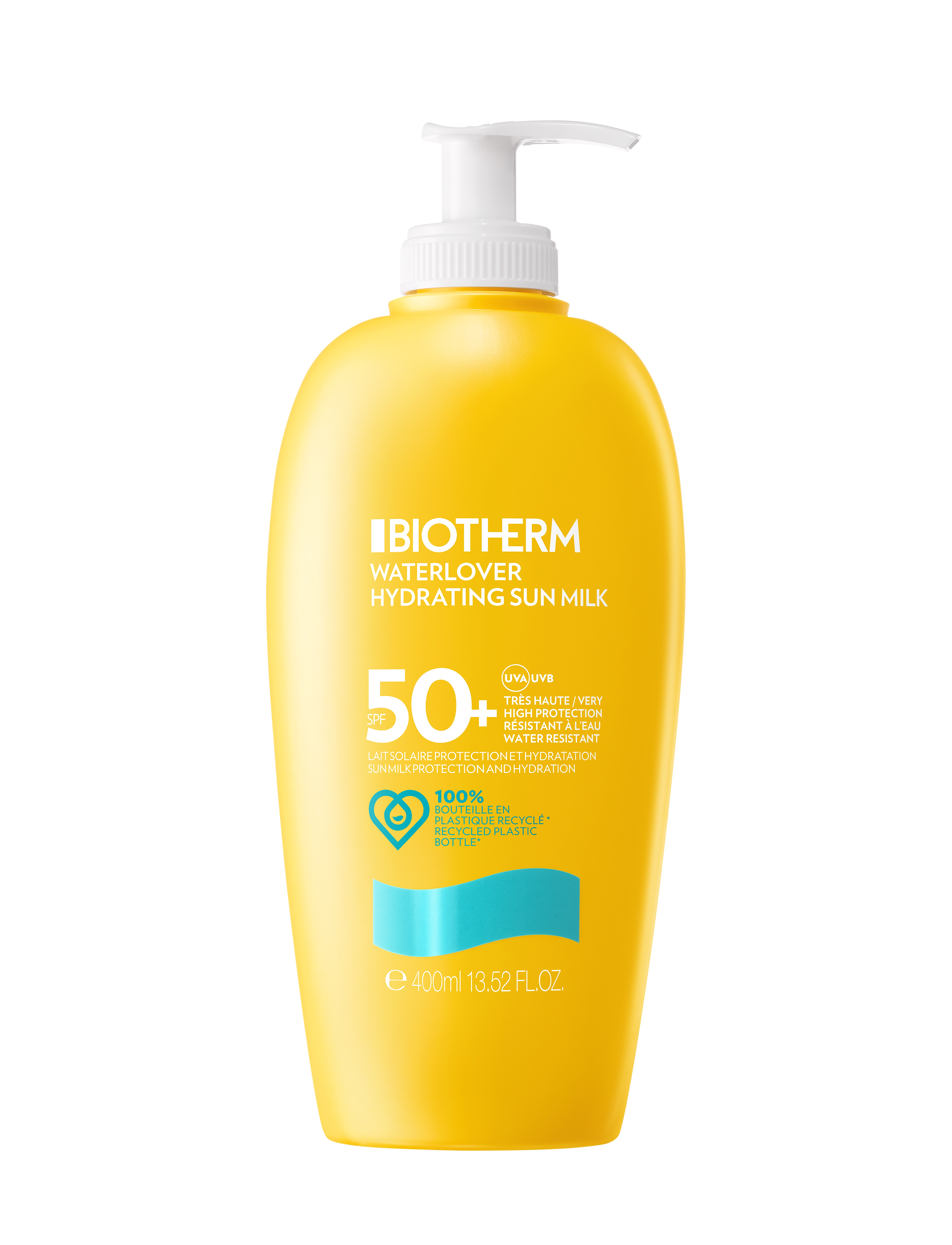 Biotherm Waterlover Hydrating Sun Milk Spf50 400Ml, Body, Nude, Str: 400 ml