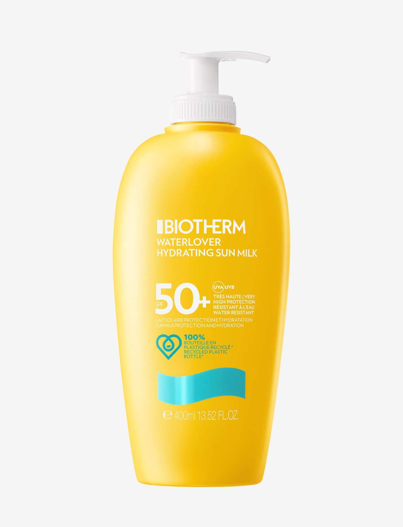 Biotherm - Biotherm Waterlover Hydrating Sun Milk SPF50 400ml - til kroppen - clear - 0