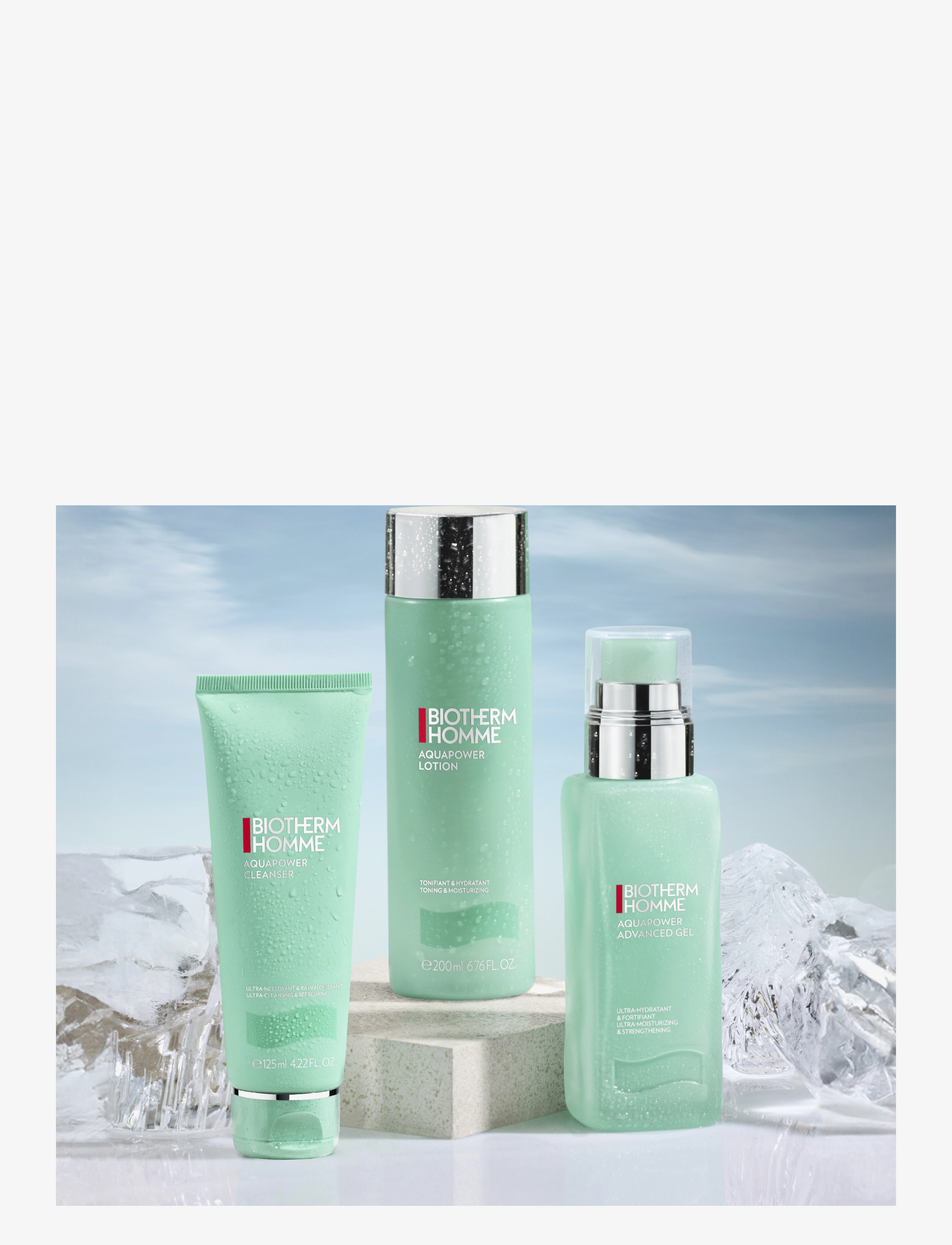 Biotherm - Biotherm Homme Aquapower Advanced Moisturizing Gel JUMBO 100ml - fuktpleie - clear - 4