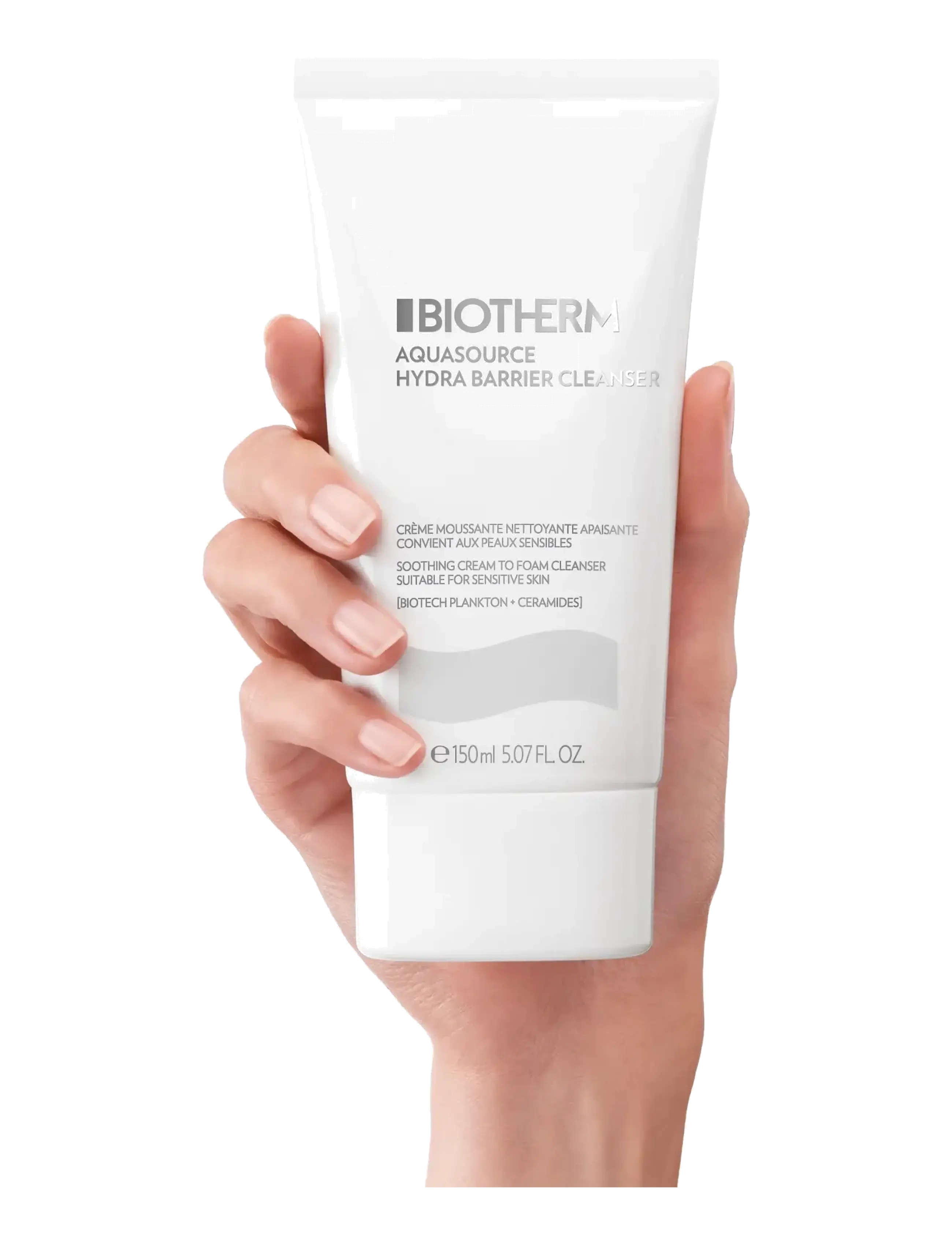 Biotherm - Biotherm Aquasource Hydra Barrier Cleanser 150ml - sommerens hudpleje - clear - 2