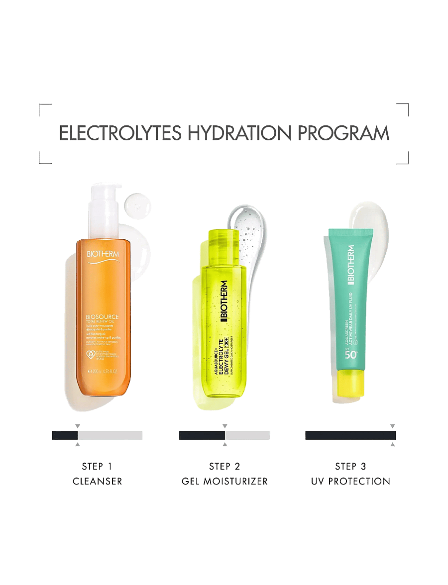 Biotherm - Biotherm Aquasource+ Electrolyte Dewy Gel 100H - sommarens hudvård - clear - 3
