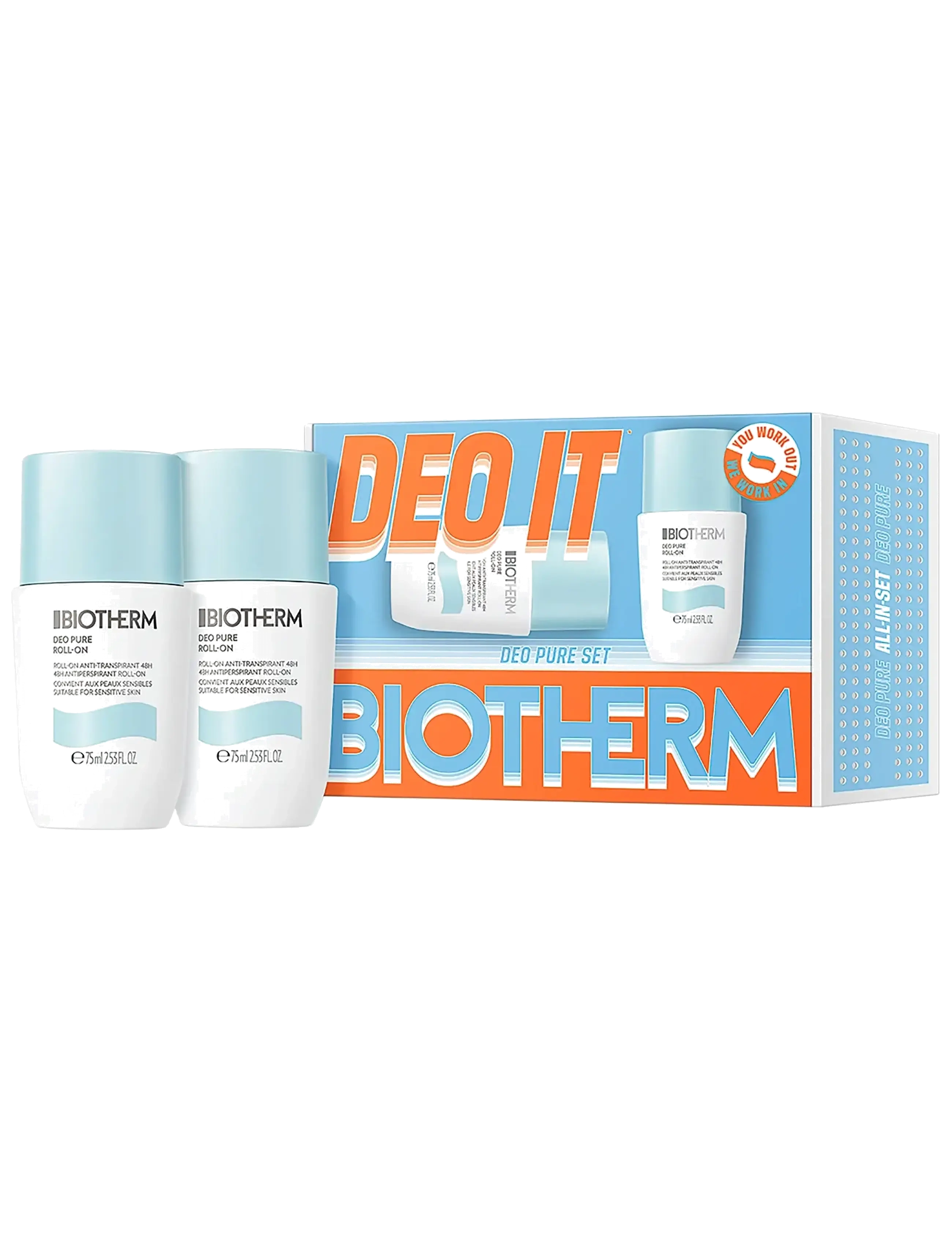 Biotherm Duo Deo Pure Set 2026, Roll-on, Nude, Str: 150 ML