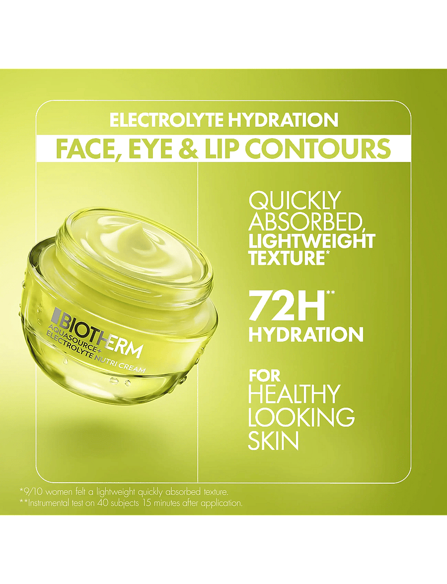 Biotherm - Biotherm Aquasource+ Electrolyte Nutri Cream 50ml - sommarens hudvård - clear - 1