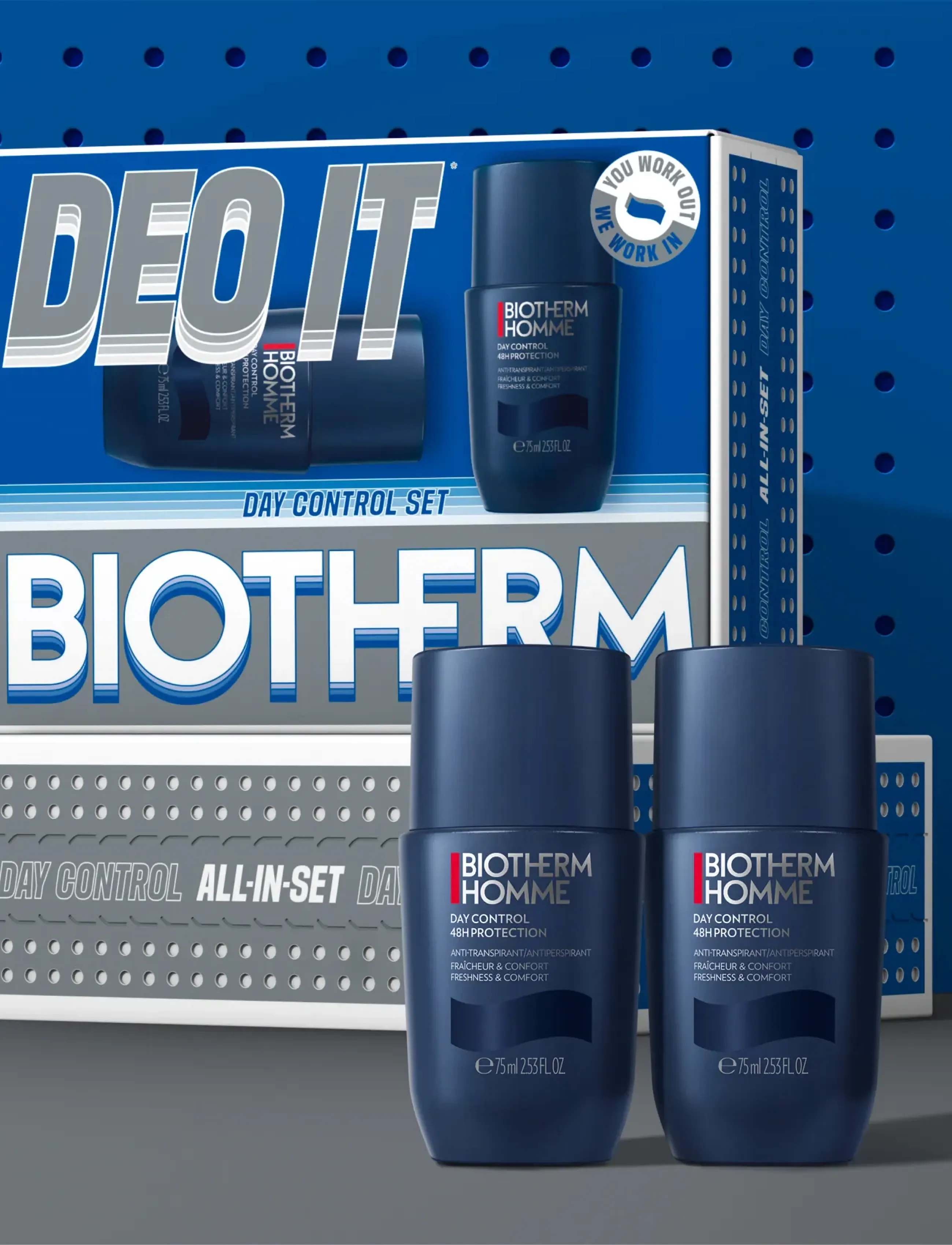 Biotherm - Biotherm Duo Deo Day Control 48H Set 2026 - gåvoset - clear - 3