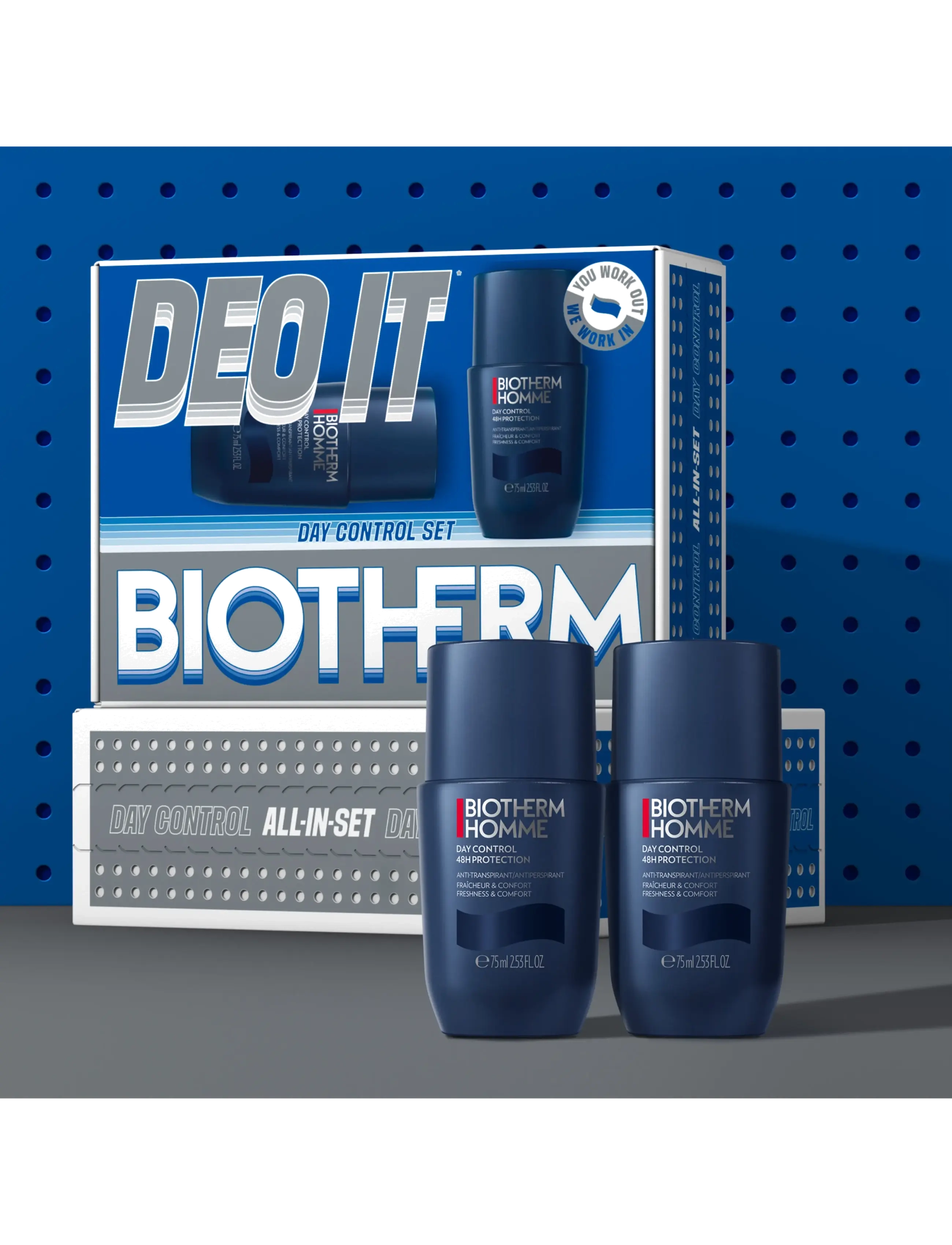 Biotherm - Biotherm Duo Deo Day Control 48H Set 2026 - gåvoset - clear - 3